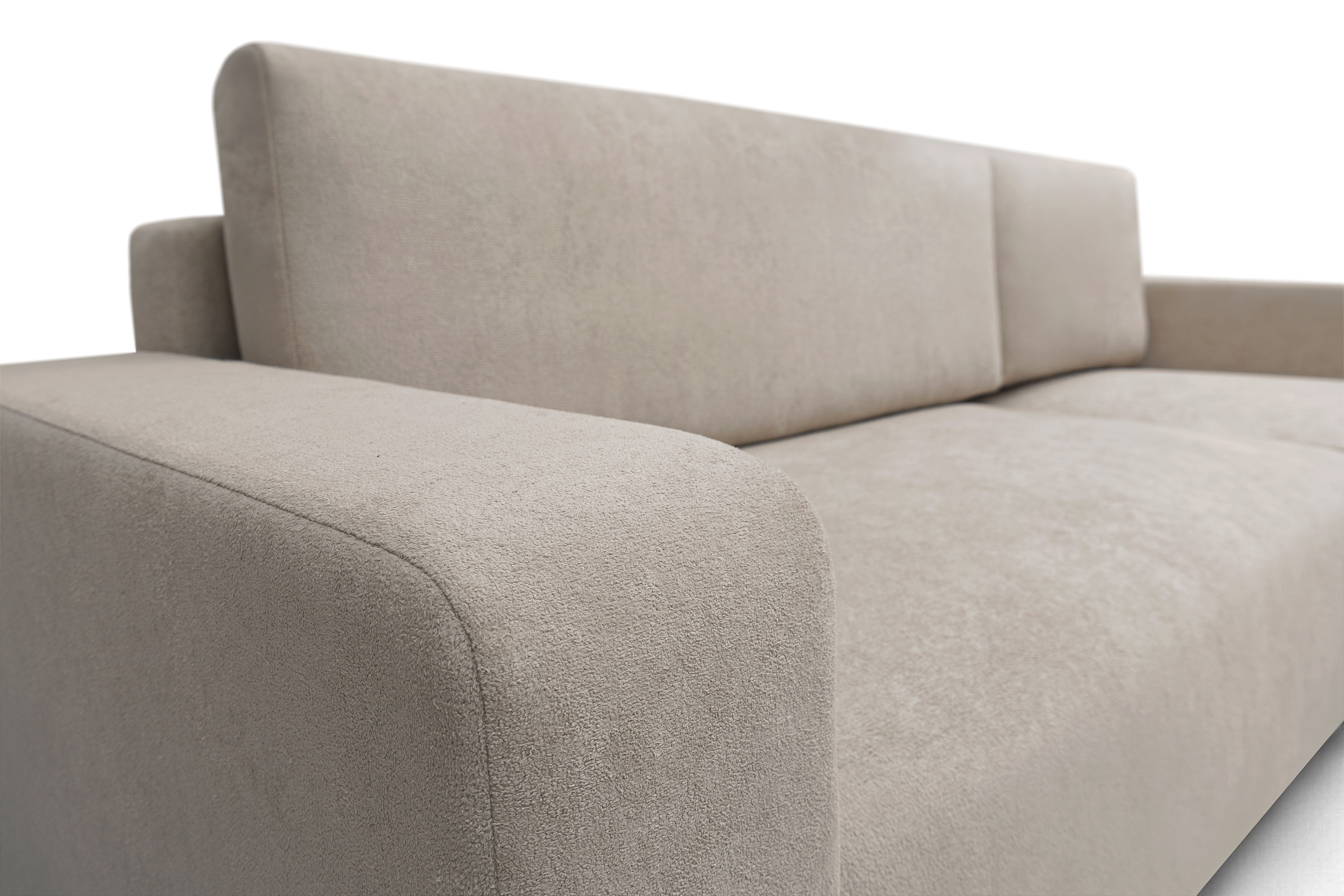 Rozkladacia rohová sedacia súprava Avia Mini univerzálna - béžové buklé Gerra 105 Rohová sedacia súprava Avia Mini s funkciou spánku uniwersalny prawo/Ľavá strana - Béžová boucle Gerra 105