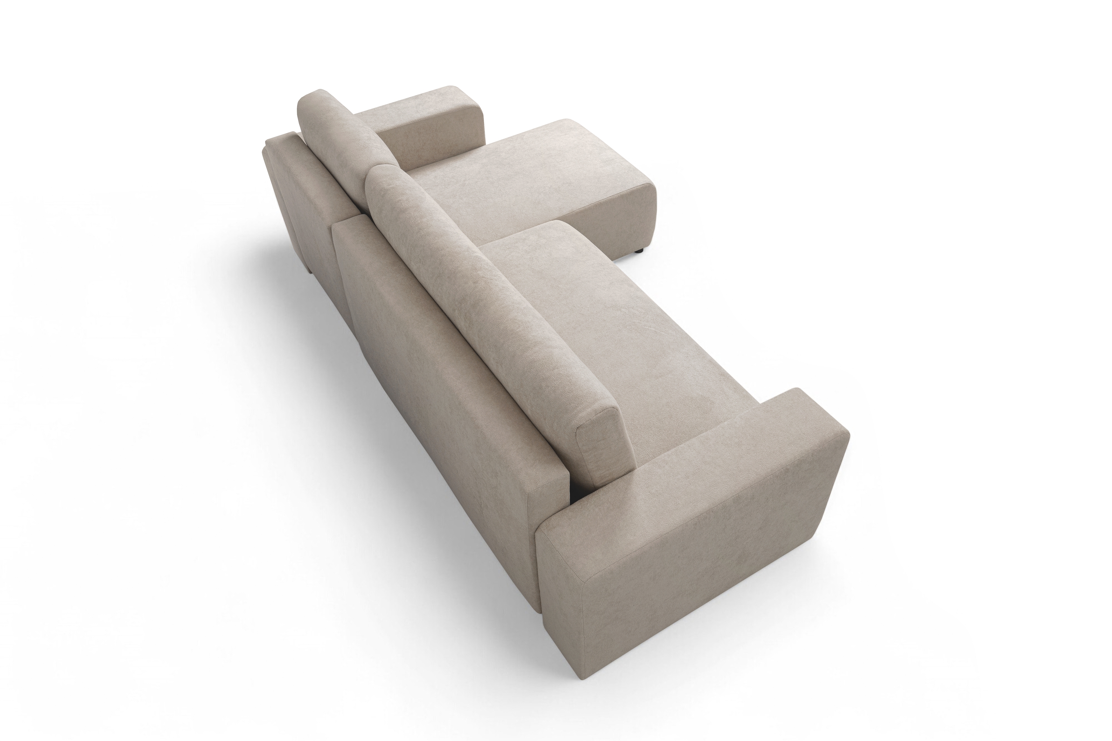 Rozkladacia rohová sedacia súprava Avia Mini univerzálna - béžové buklé Gerra 105 Rohová sedacia súprava Avia Mini s funkciou spánku uniwersalny prawo/Ľavá strana - Béžová boucle Gerra 105