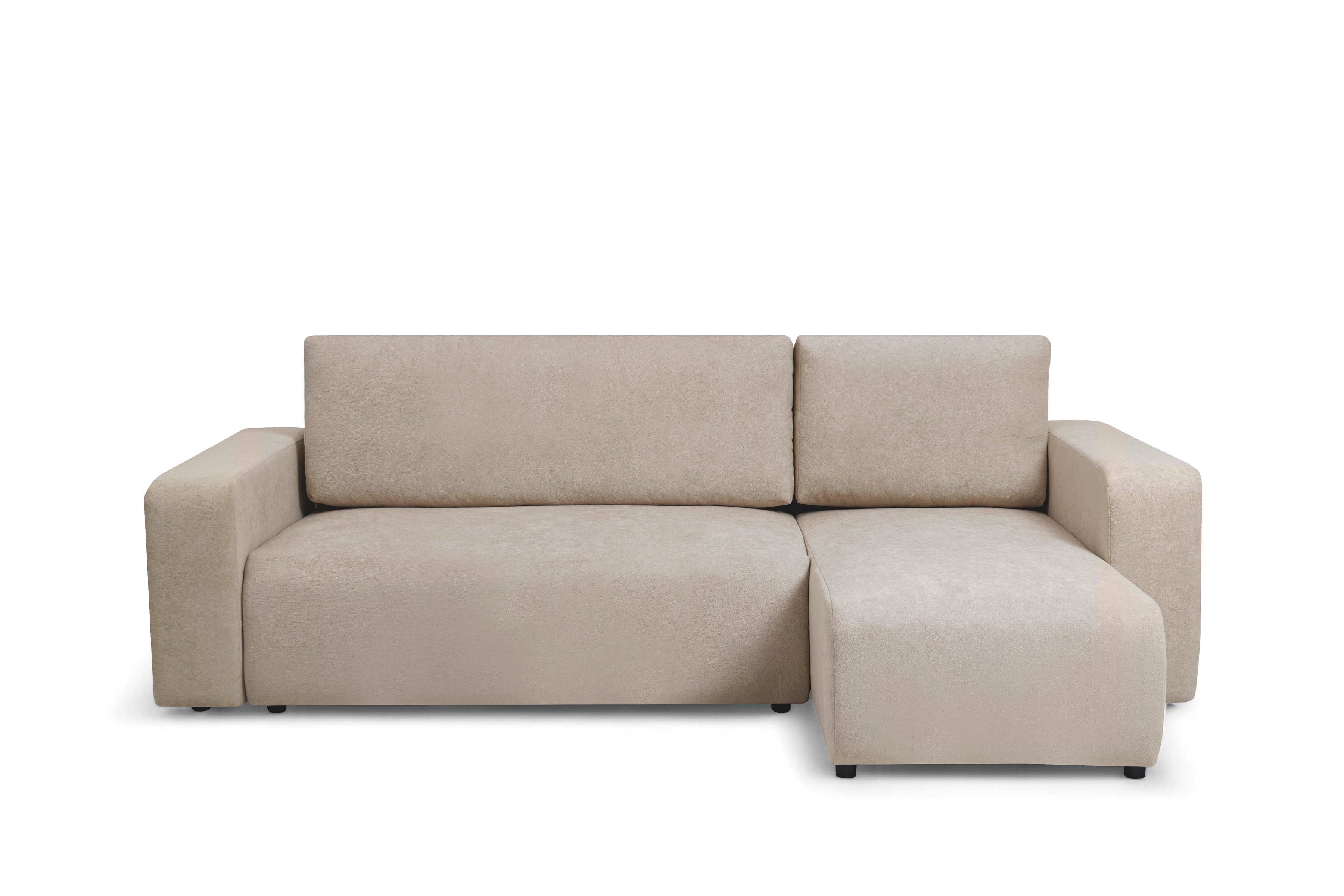 Rozkladacia rohová sedacia súprava Avia Mini univerzálna - béžové buklé Gerra 105 Rohová sedacia súprava Avia Mini s funkciou spánku uniwersalny prawo/Ľavá strana - Béžová boucle Gerra 105