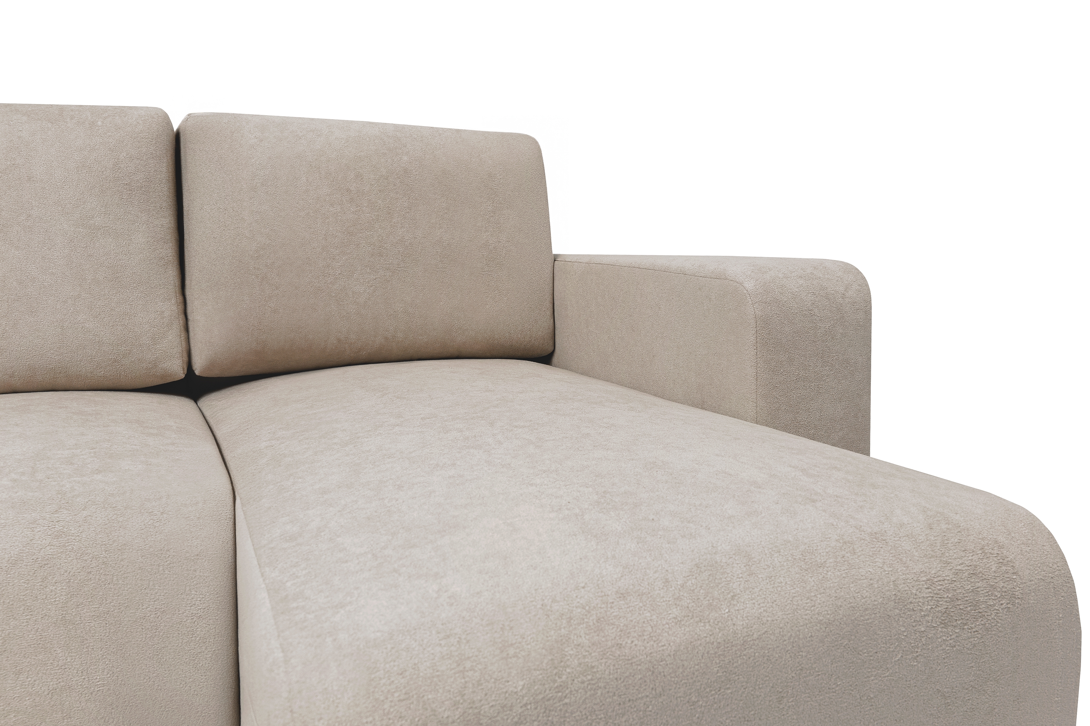 Rozkladacia rohová sedacia súprava Avia Mini univerzálna - béžové buklé Gerra 105 Rohová sedacia súprava Avia Mini s funkciou spánku uniwersalny prawo/Ľavá strana - Béžová boucle Gerra 105