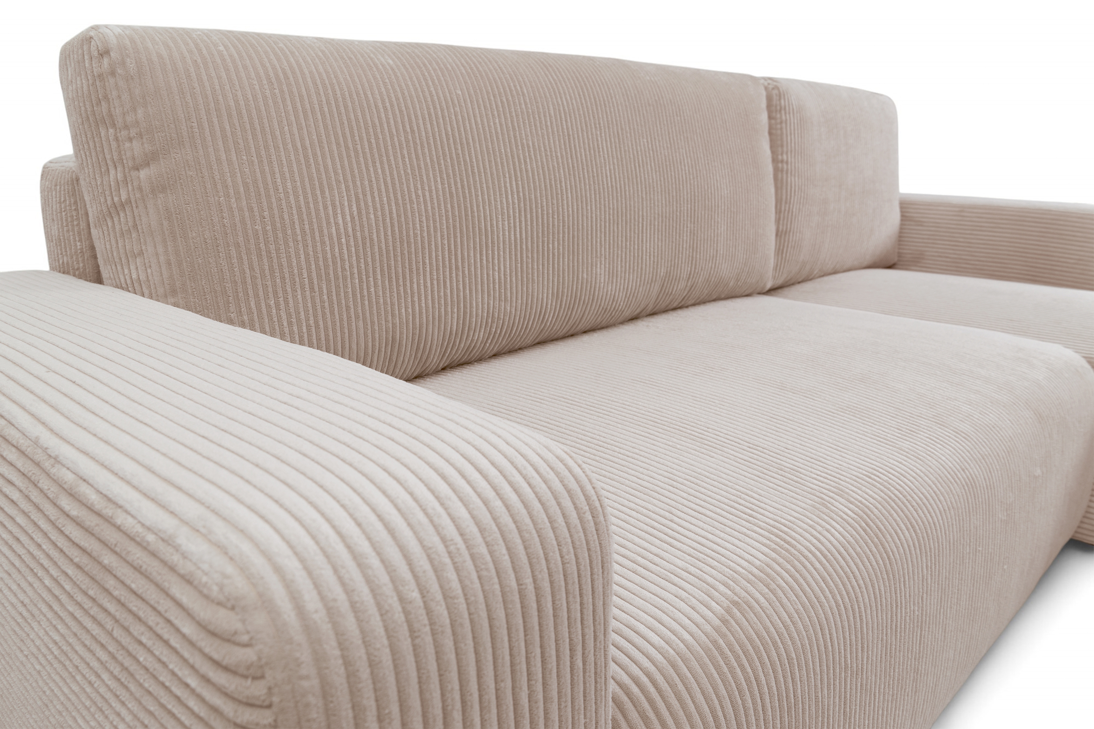 Rozkladacia rohová sedacia súprava Avia Mini univerzálna - béžový menčester Anafi 22 Rohová sedacia súprava Avia Mini s funkciou spánku uniwersalny prawo/Ľavá strana - béžový MENČESTER Anafi 22 