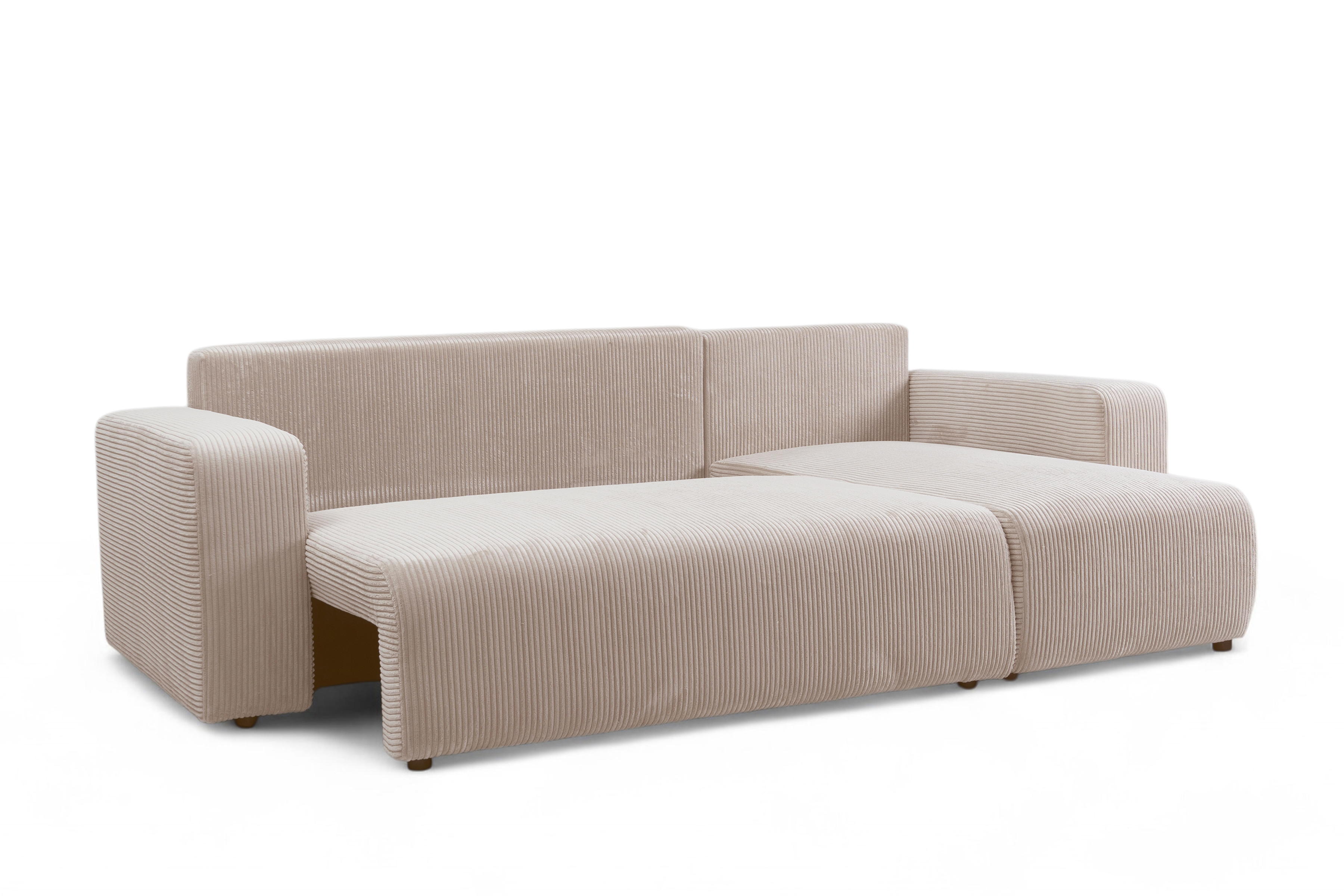 Rozkladacia rohová sedacia súprava Avia Mini univerzálna - béžový menčester Anafi 22 Rohová sedacia súprava Avia Mini s funkciou spánku uniwersalny prawo/Ľavá strana - béžový MENČESTER Anafi 22 