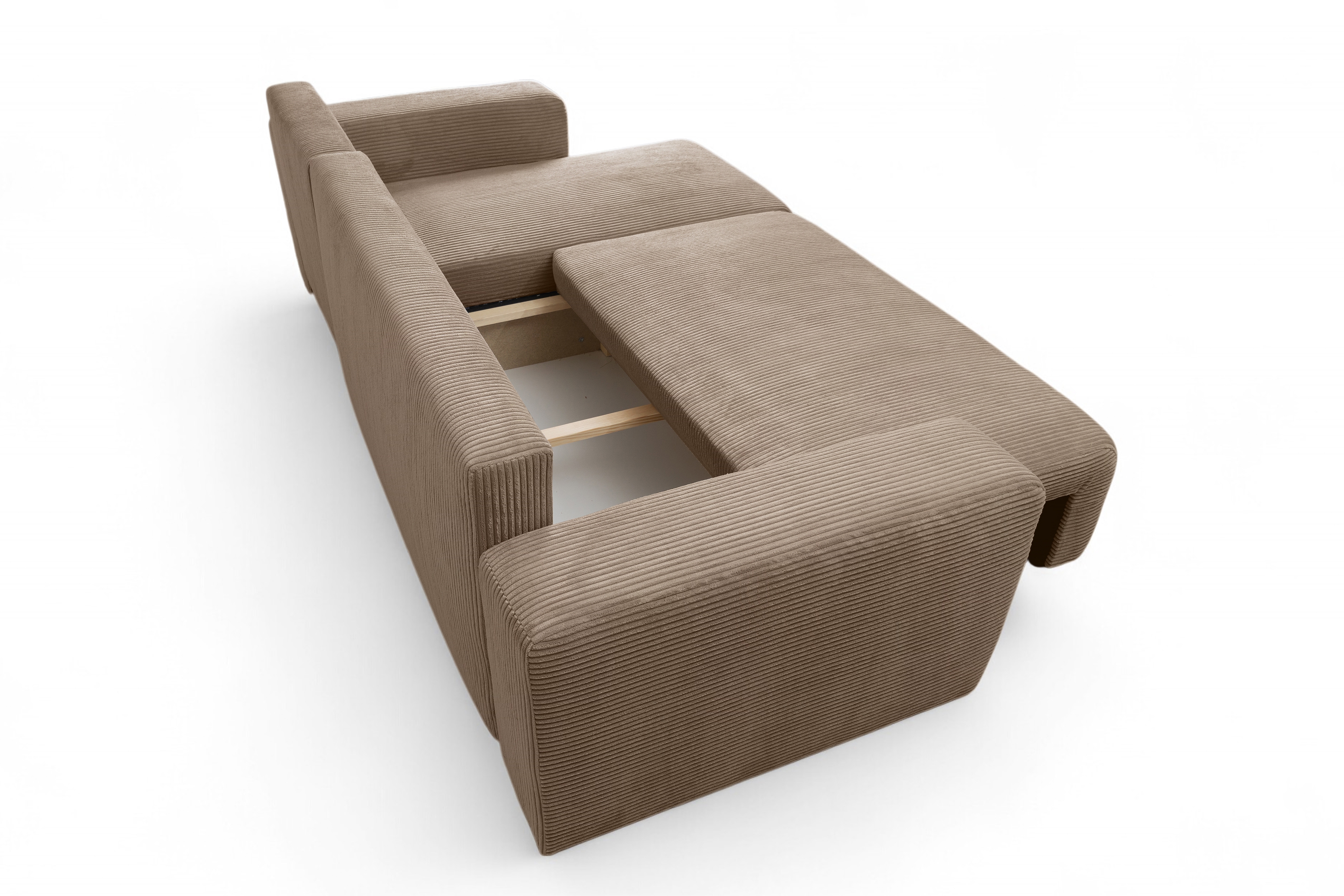 Rozkládací rohová sedací souprava Avia Mini - hnědá Lincoln 17 Rohová sedací souprava Avia Mini rozkládací uniwersalny prawo/levá - hnědá manšestr Lincoln 17