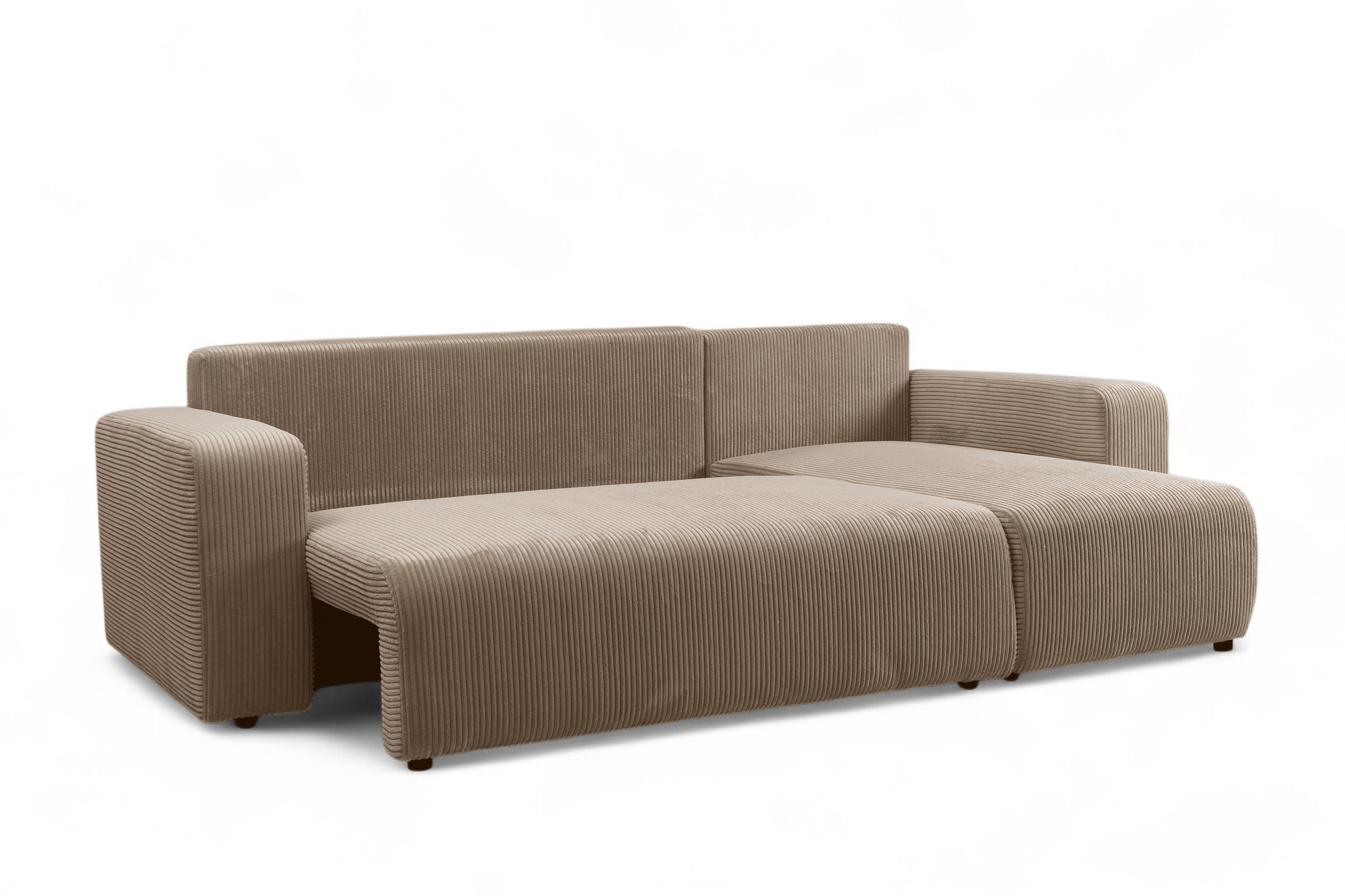 Rozkládací rohová sedací souprava Avia Mini - hnědá Lincoln 17 Rohová sedací souprava Avia Mini rozkládací uniwersalny prawo/levá - hnědá manšestr Lincoln 17