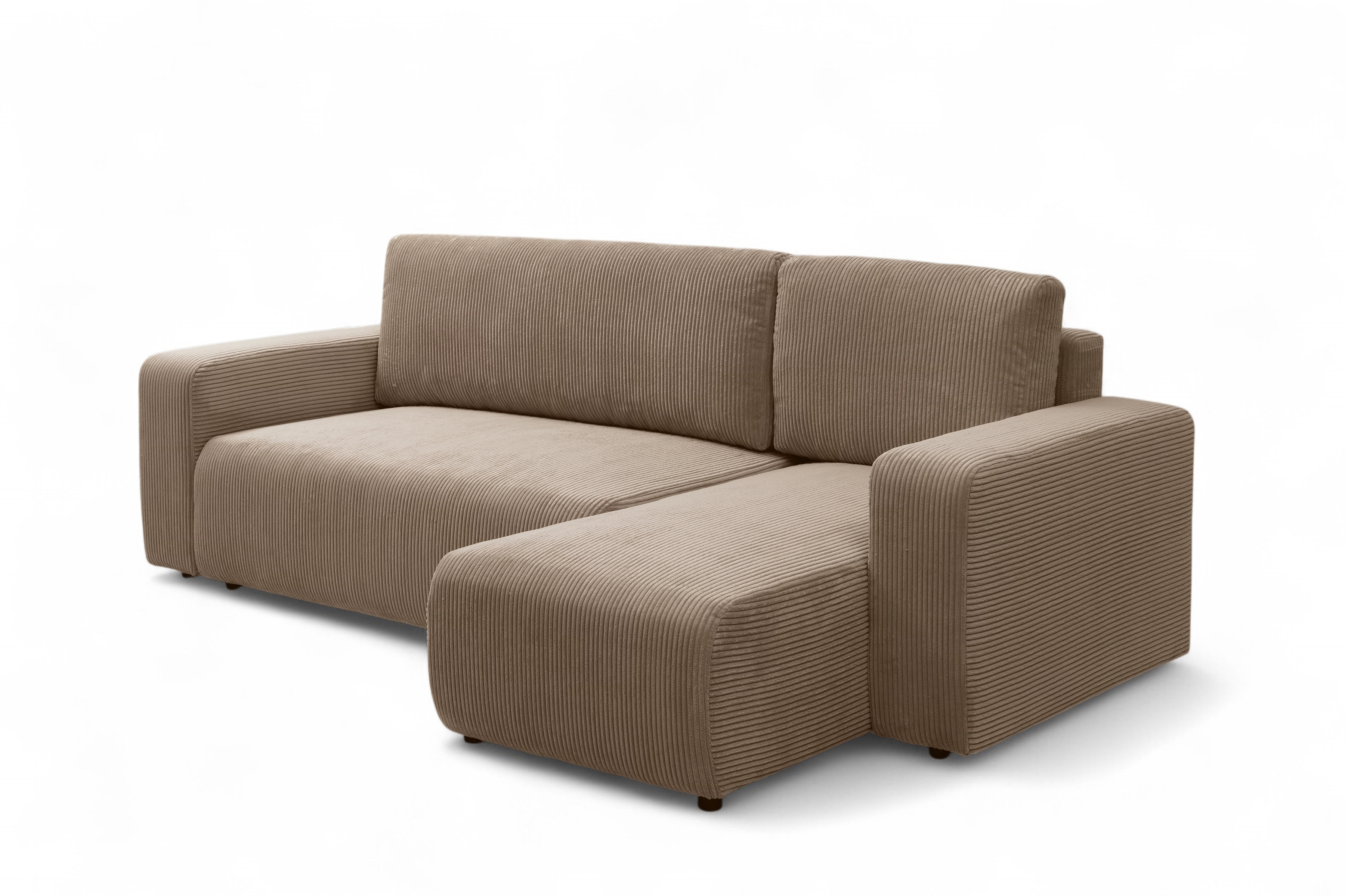 Rozkládací rohová sedací souprava Avia Mini - hnědá Lincoln 17 Rohová sedací souprava Avia Mini rozkládací uniwersalny prawo/levá - hnědá manšestr Lincoln 17