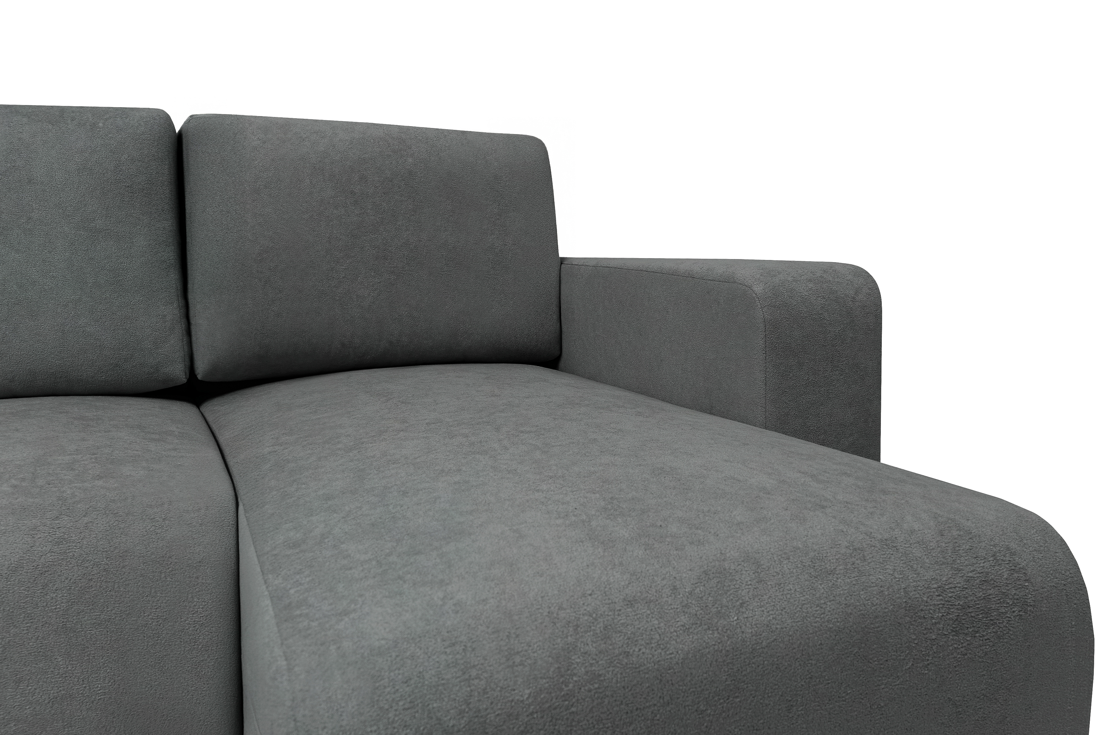 Rozkládací rohová sedací souprava Avia Mini - grafitová Gerra 120 Rohová sedací souprava Avia Mini rozkládací uniwersalny prawo/levá - grafitová boucle Gerra 120