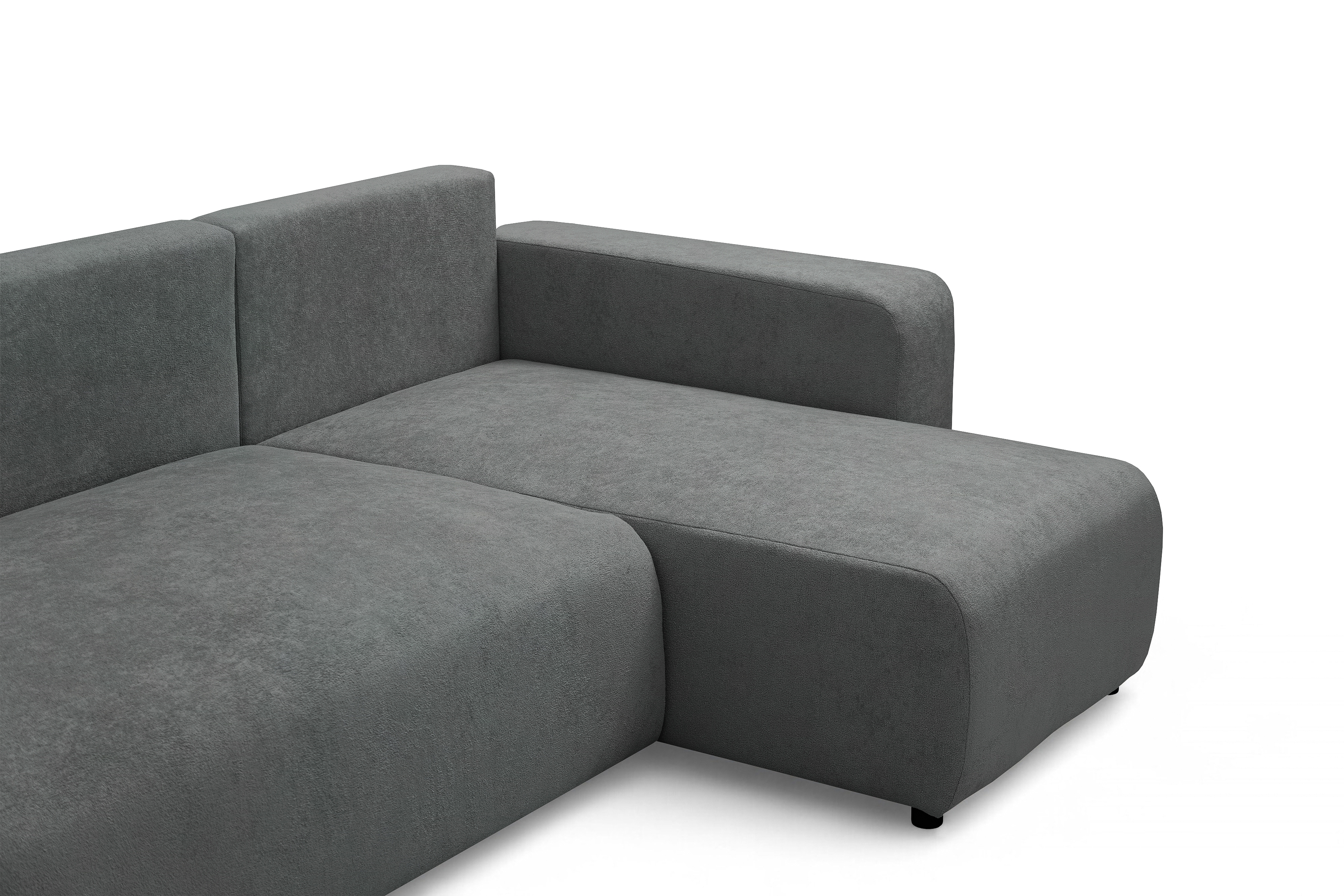 Rozkládací rohová sedací souprava Avia Mini - grafitová Gerra 120 Rohová sedací souprava Avia Mini rozkládací uniwersalny prawo/levá - grafitová boucle Gerra 120