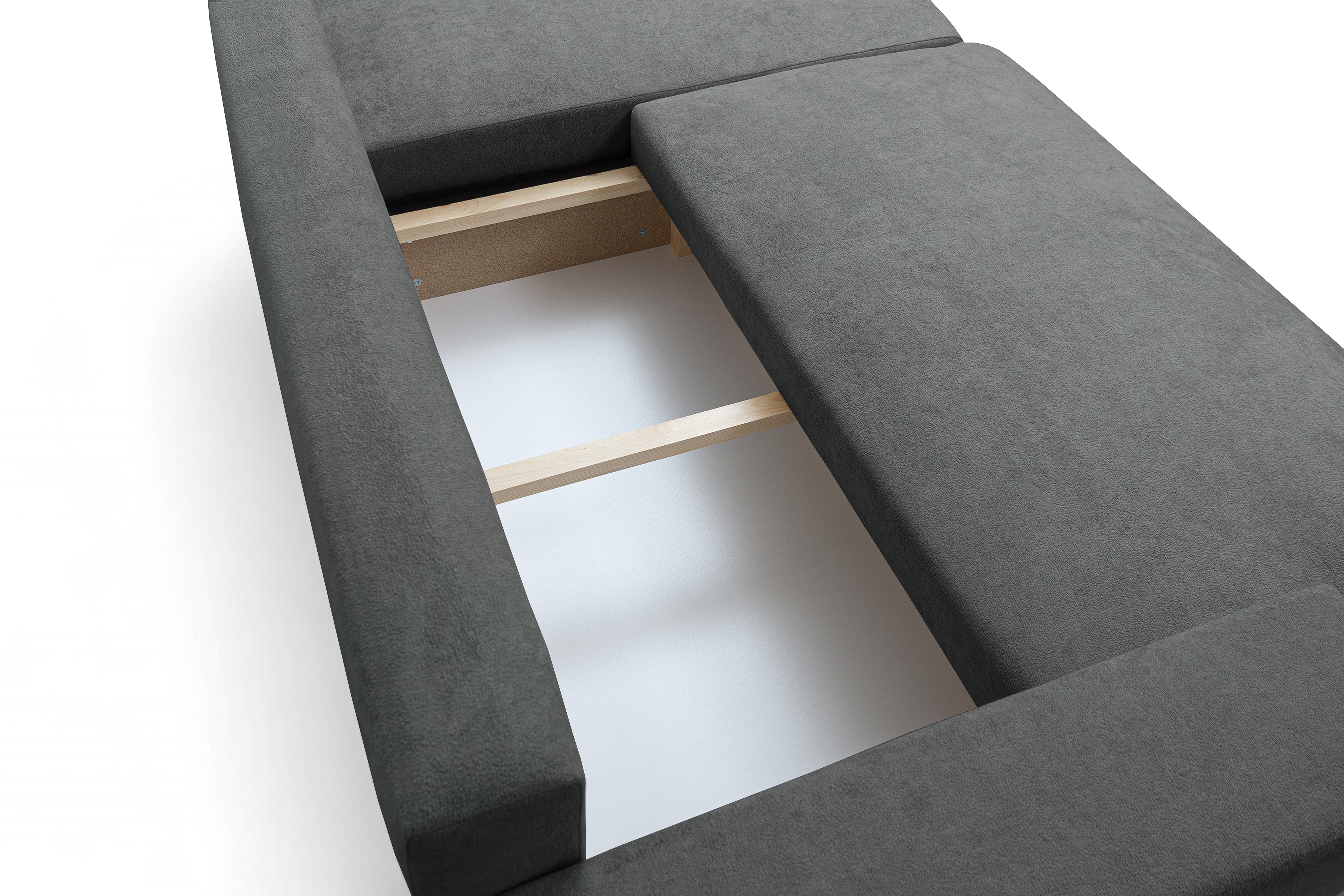 Rozkládací rohová sedací souprava Avia Mini - grafitová Gerra 120 Rohová sedací souprava Avia Mini rozkládací uniwersalny prawo/levá - grafitová boucle Gerra 120