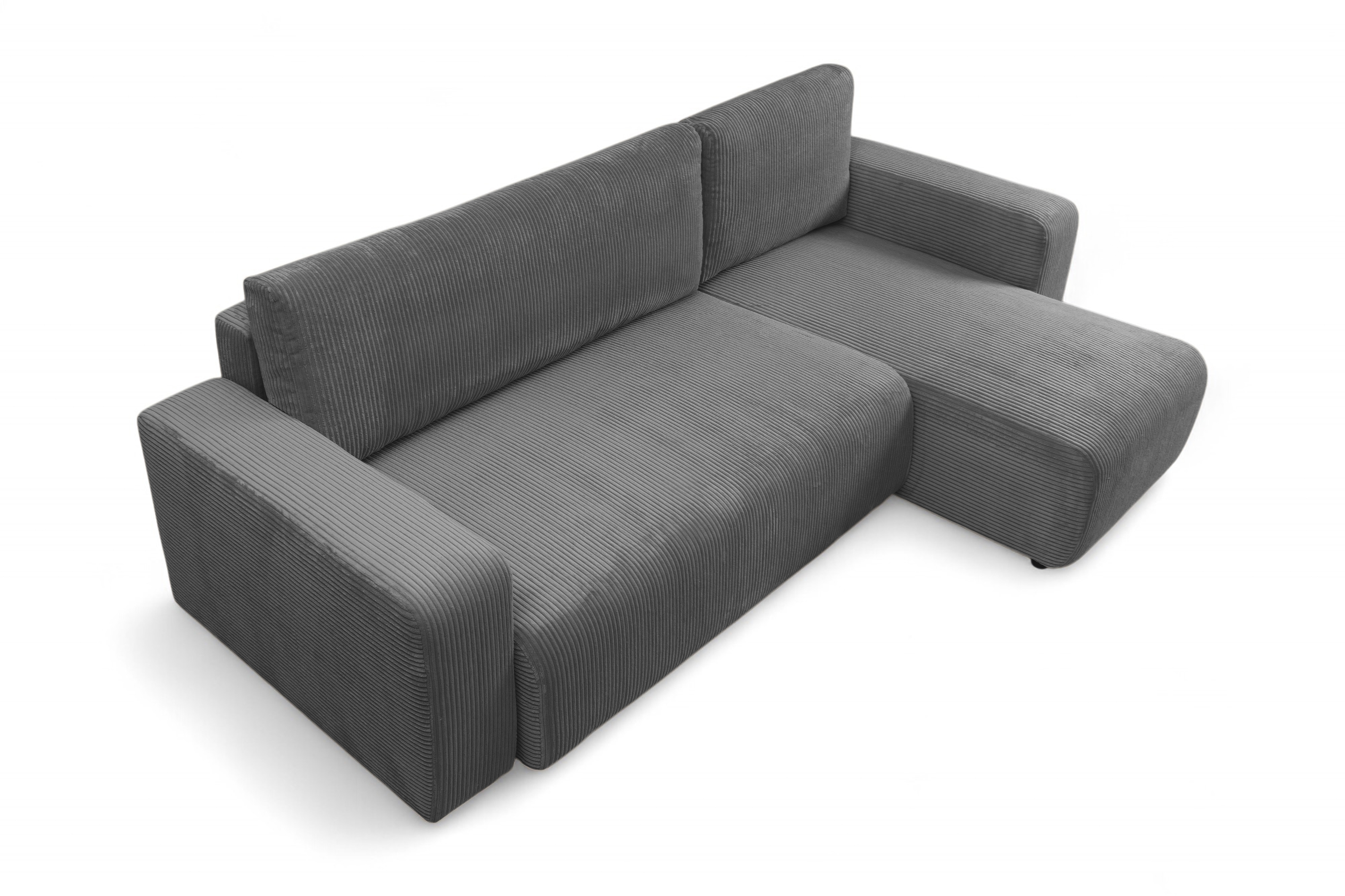 Rozkladacia rohová sedacia súprava Avia Mini univerzálna - grafitový menčester Lincoln 90 Rohová sedacia súprava Avia Mini s funkciou spánku uniwersalny prawo/Ľavá strana - Grafitový MENČESTER Lincoln 90