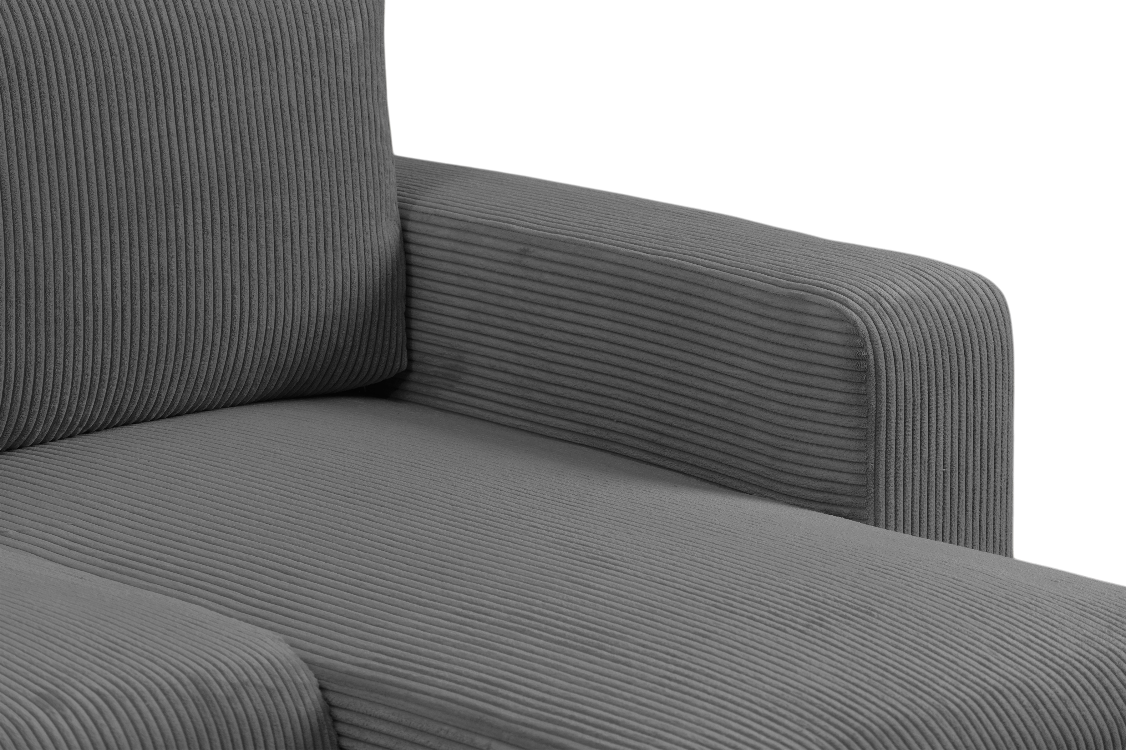 Rozkladacia rohová sedacia súprava Avia Mini univerzálna - grafitový menčester Lincoln 90 Rohová sedacia súprava Avia Mini s funkciou spánku uniwersalny prawo/Ľavá strana - Grafitový MENČESTER Lincoln 90