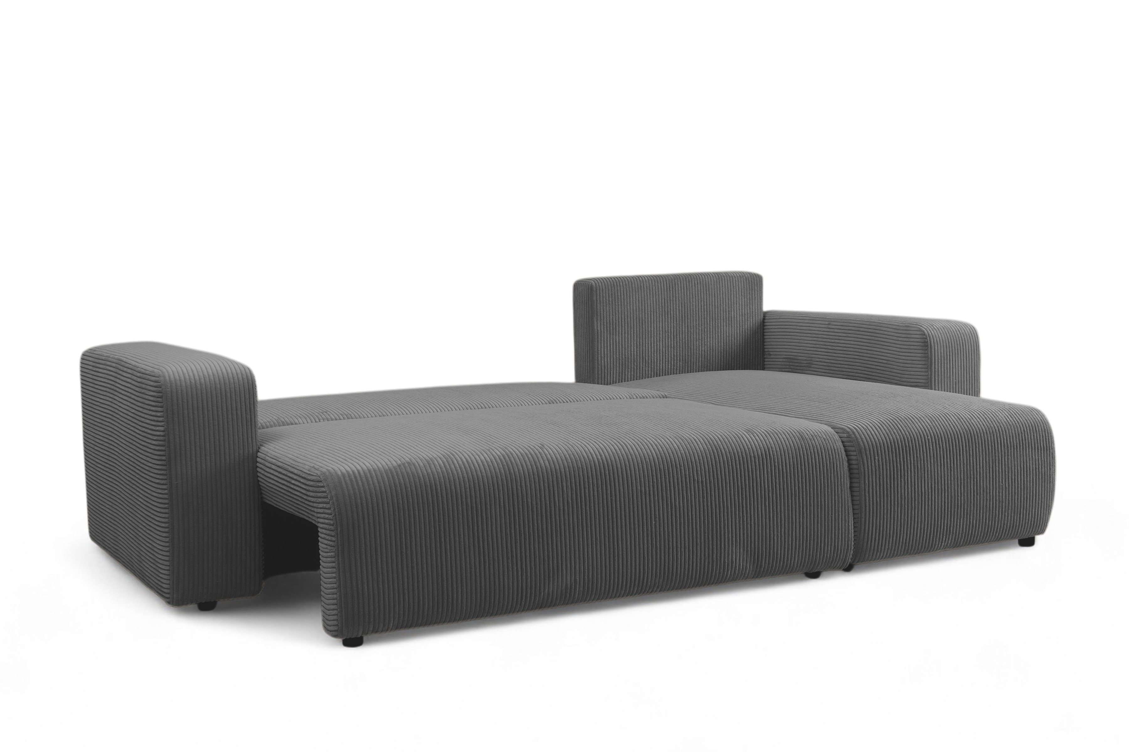 Rozkladacia rohová sedacia súprava Avia Mini univerzálna - grafitový menčester Lincoln 90 Rohová sedacia súprava Avia Mini s funkciou spánku uniwersalny prawo/Ľavá strana - Grafitový MENČESTER Lincoln 90