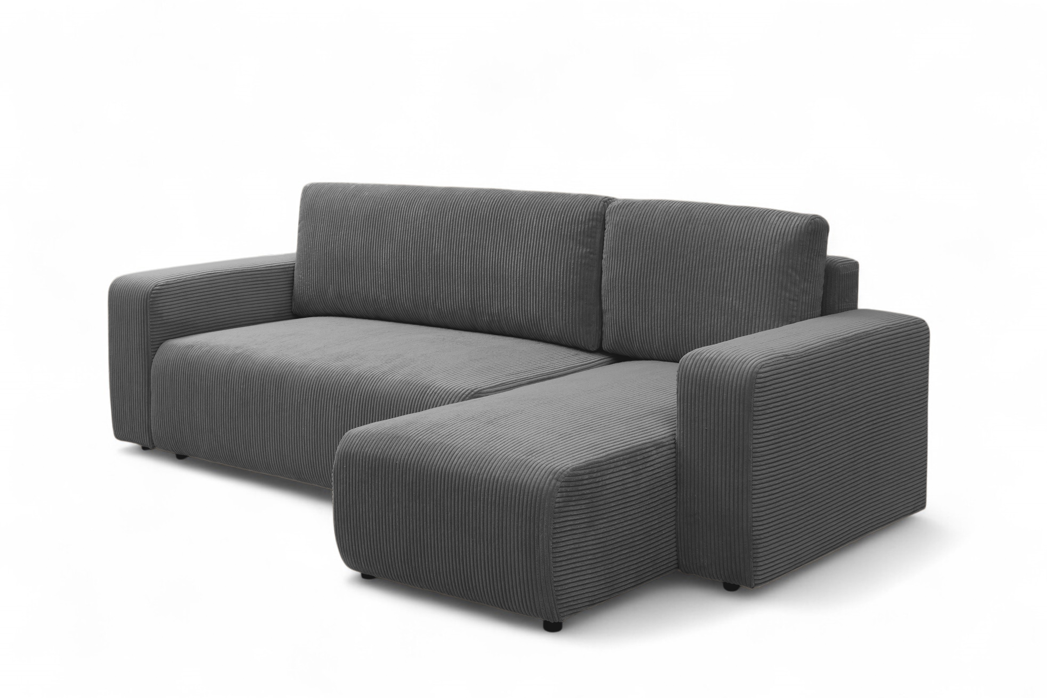 Rozkladacia rohová sedacia súprava Avia Mini univerzálna - grafitový menčester Lincoln 90 Rohová sedacia súprava Avia Mini s funkciou spánku uniwersalny prawo/Ľavá strana - Grafitový MENČESTER Lincoln 90