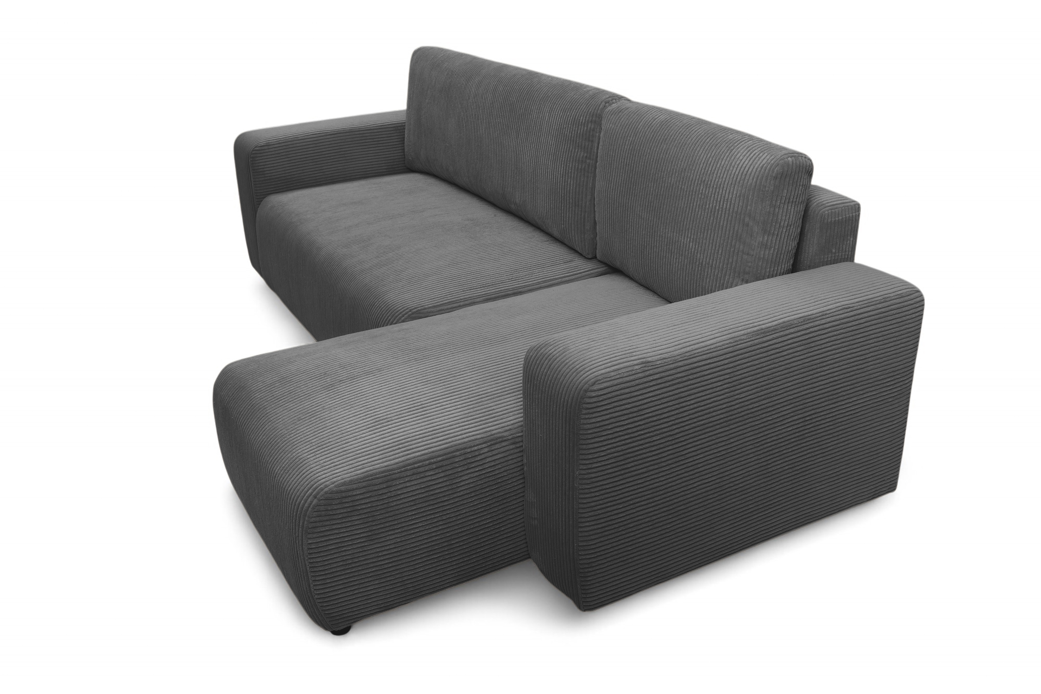 Rozkladacia rohová sedacia súprava Avia Mini univerzálna - grafitový menčester Lincoln 90 Rohová sedacia súprava Avia Mini s funkciou spánku uniwersalny prawo/Ľavá strana - Grafitový MENČESTER Lincoln 90