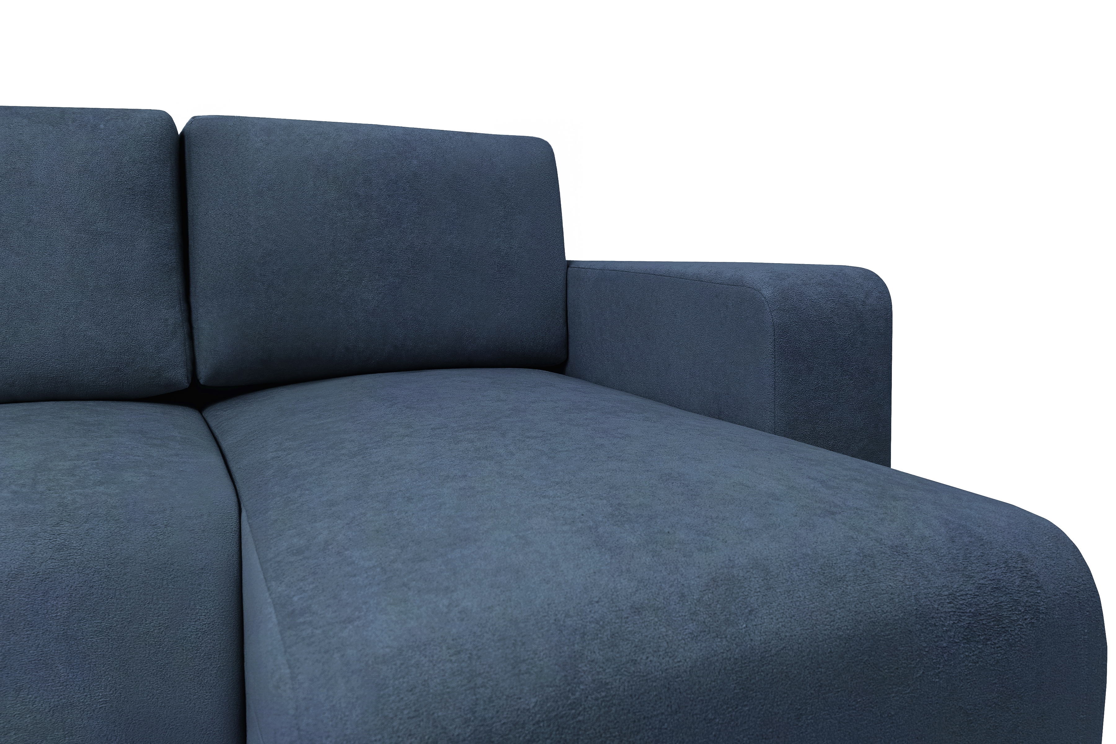 Rozkládací rohová sedací souprava Avia Mini - tmavě modrá Gerra 125 Rohová sedací souprava Avia Mini rozkládací uniwersalny prawo/levá - tmavě modrá boucle Gerra 125