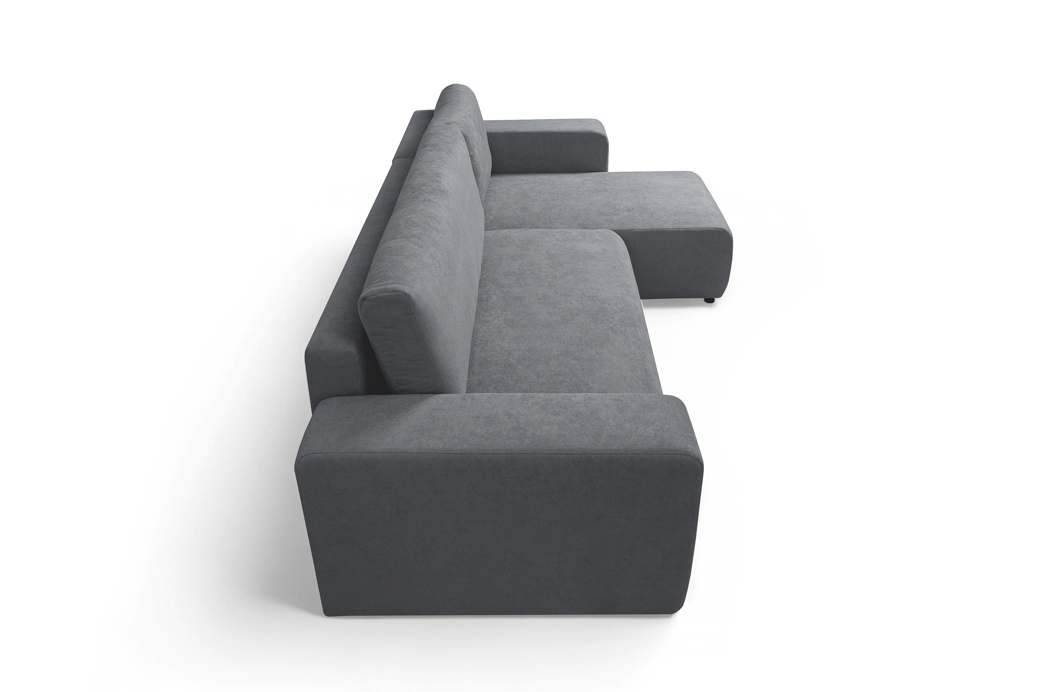 Rozkladacia rohová sedacia súprava Avia Mini univerzálna - sivé buklé Gerra 70 Rohová sedacia súprava Avia Mini s funkciou spánku uniwersalny prawo/Ľavá strana - šedá boucle Gerra 70