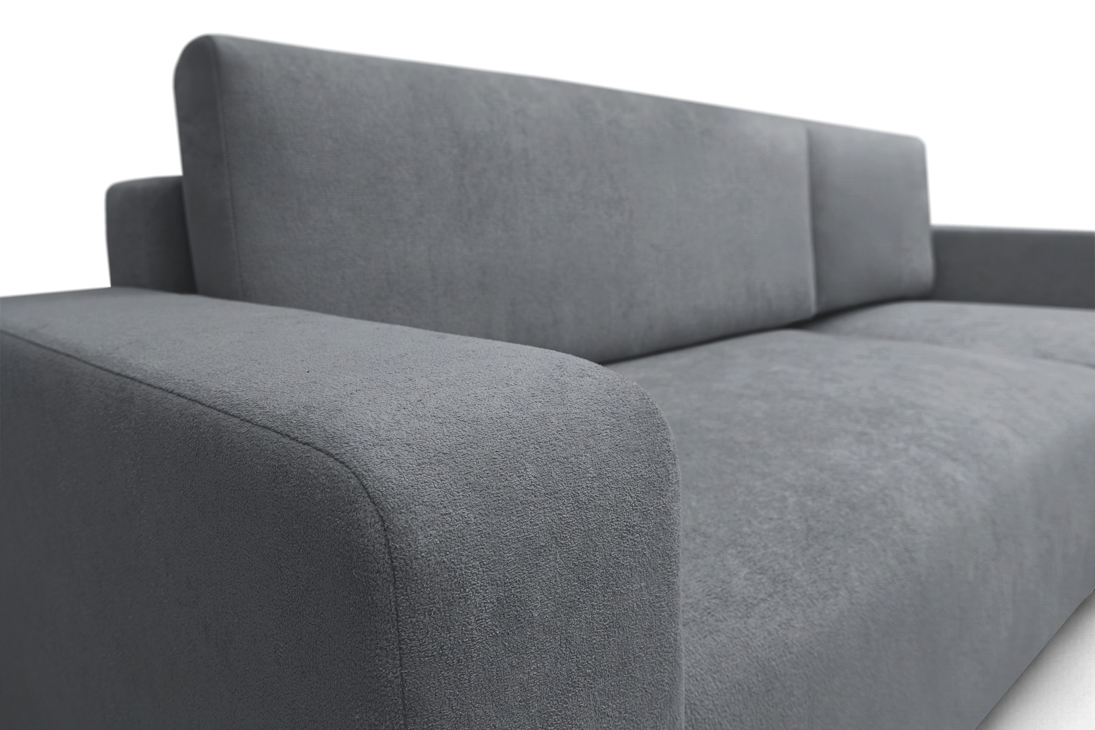 Rozkladacia rohová sedacia súprava Avia Mini univerzálna - sivé buklé Gerra 70 Rohová sedacia súprava Avia Mini s funkciou spánku uniwersalny prawo/Ľavá strana - šedá boucle Gerra 70