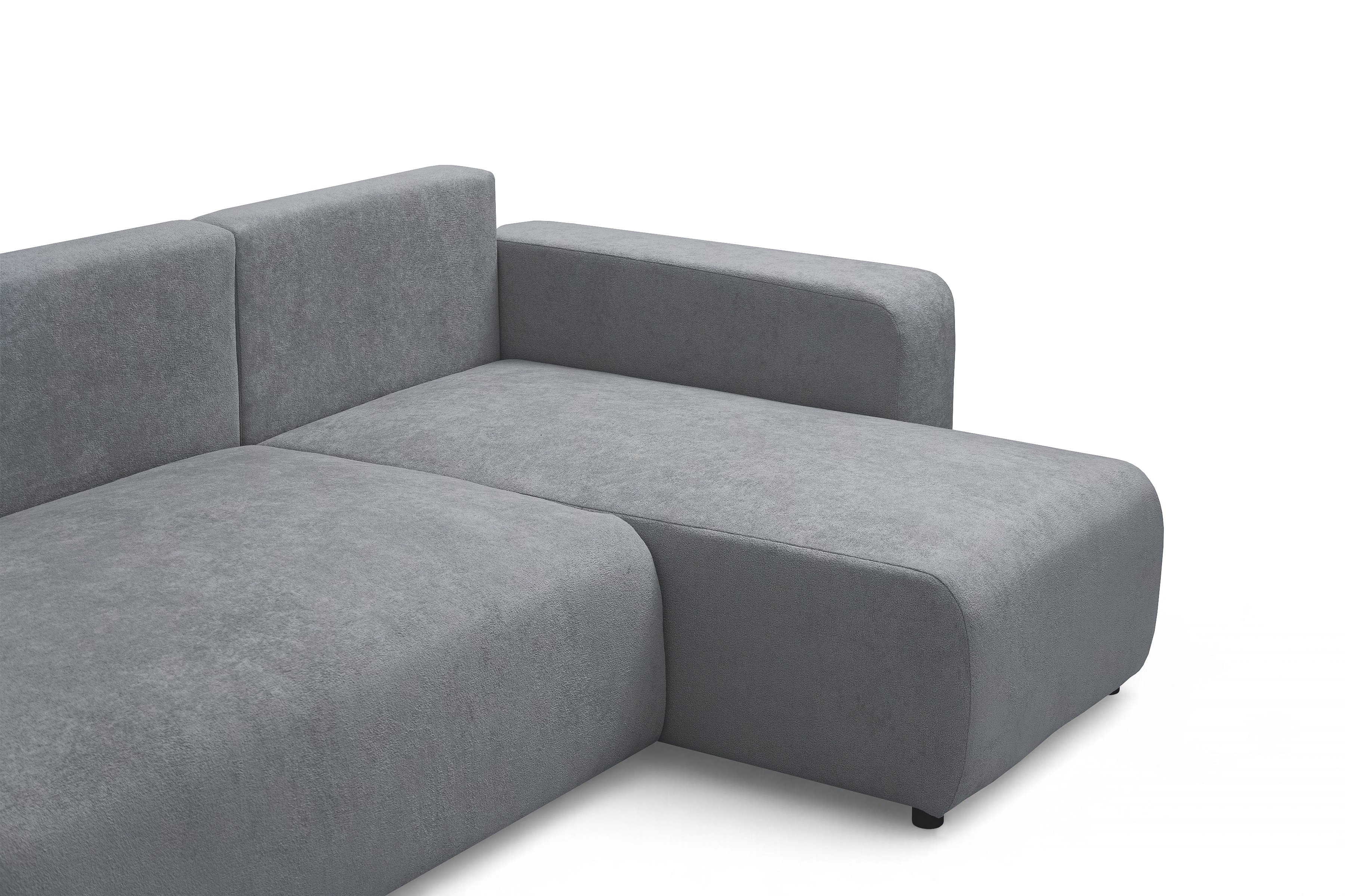 Rozkladacia rohová sedacia súprava Avia Mini univerzálna - sivé buklé Gerra 70 Rohová sedacia súprava Avia Mini s funkciou spánku uniwersalny prawo/Ľavá strana - šedá boucle Gerra 70