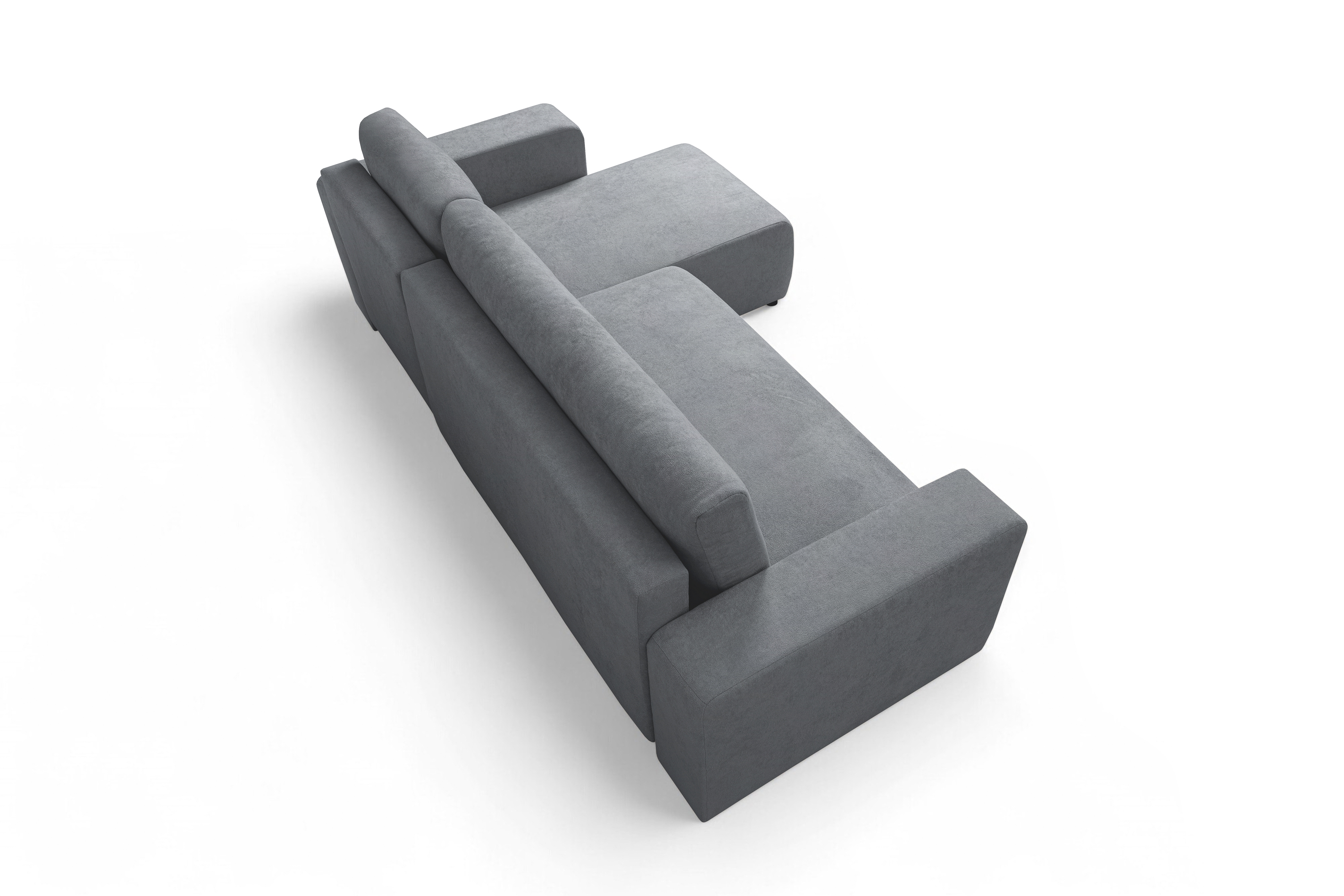 Rozkladacia rohová sedacia súprava Avia Mini univerzálna - sivé buklé Gerra 70 Rohová sedacia súprava Avia Mini s funkciou spánku uniwersalny prawo/Ľavá strana - šedá boucle Gerra 70