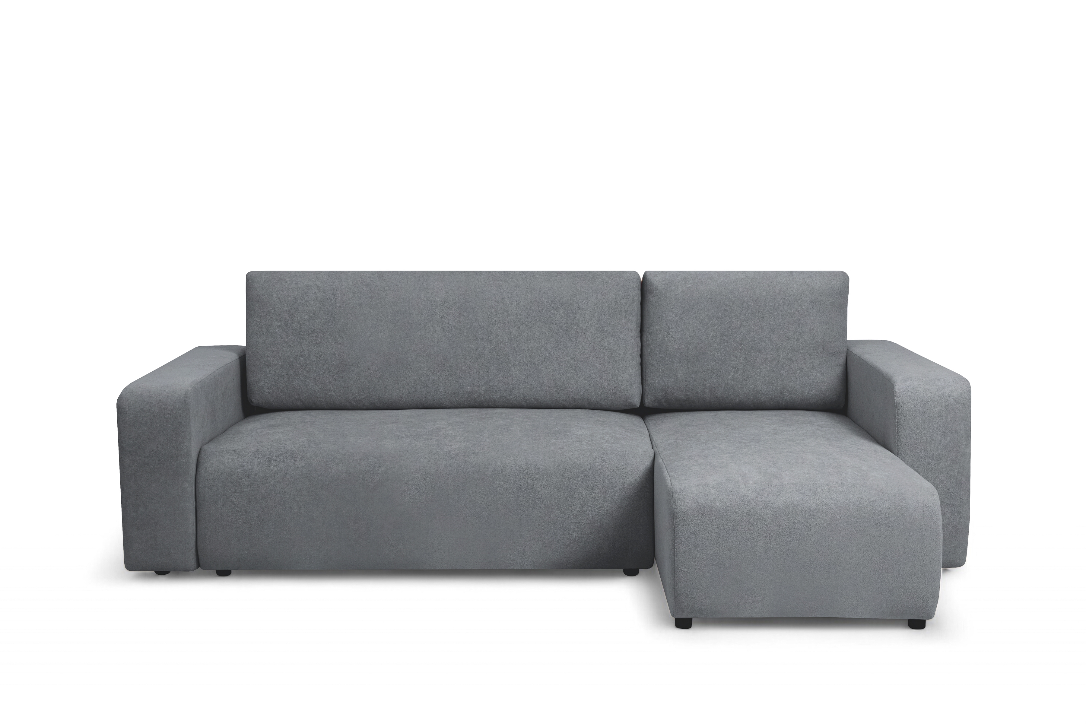 Rozkladacia rohová sedacia súprava Avia Mini univerzálna - sivé buklé Gerra 70 Rohová sedacia súprava Avia Mini s funkciou spánku uniwersalny prawo/Ľavá strana - šedá boucle Gerra 70