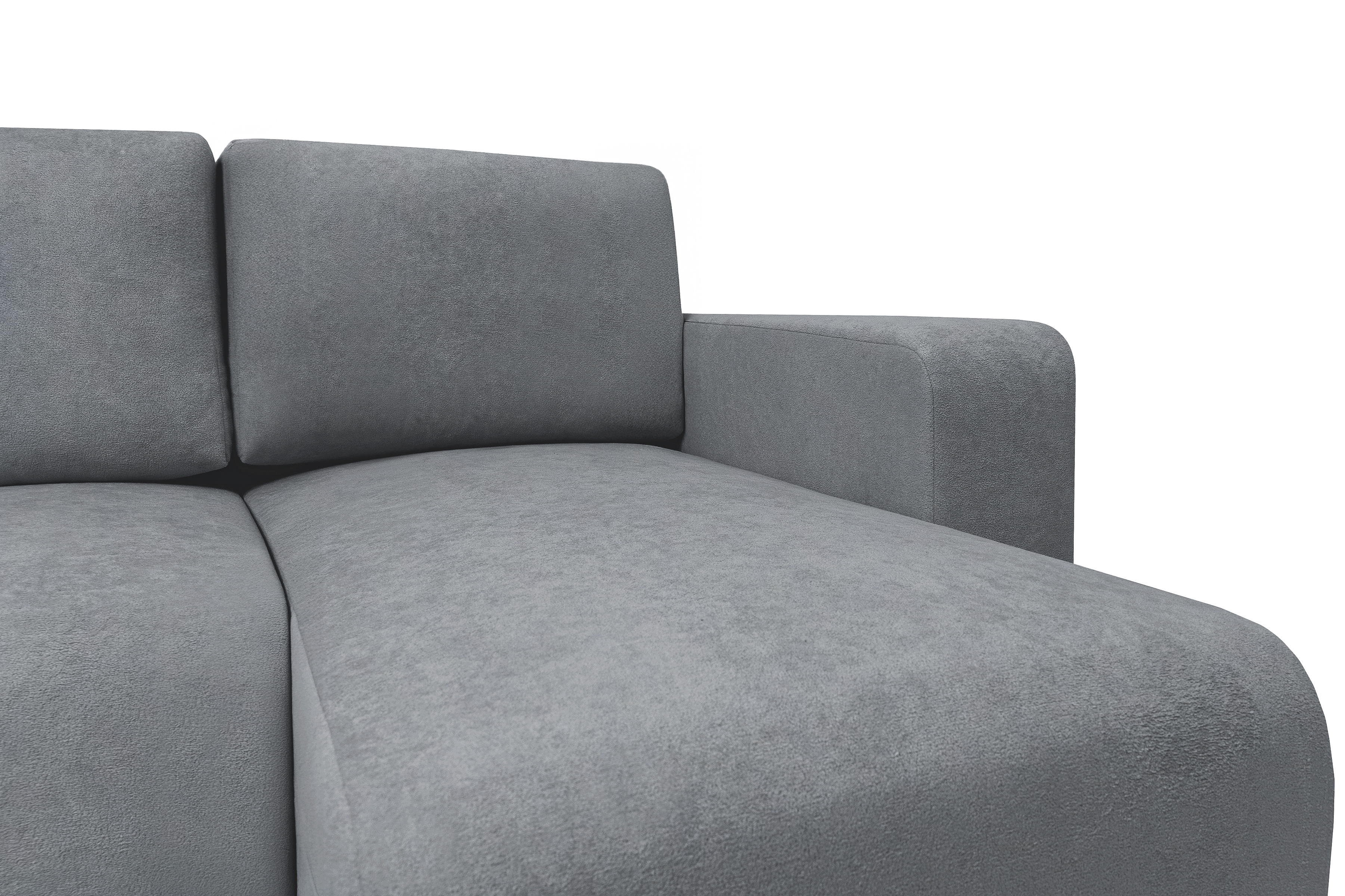 Rozkladacia rohová sedacia súprava Avia Mini univerzálna - sivé buklé Gerra 70 Rohová sedacia súprava Avia Mini s funkciou spánku uniwersalny prawo/Ľavá strana - šedá boucle Gerra 70