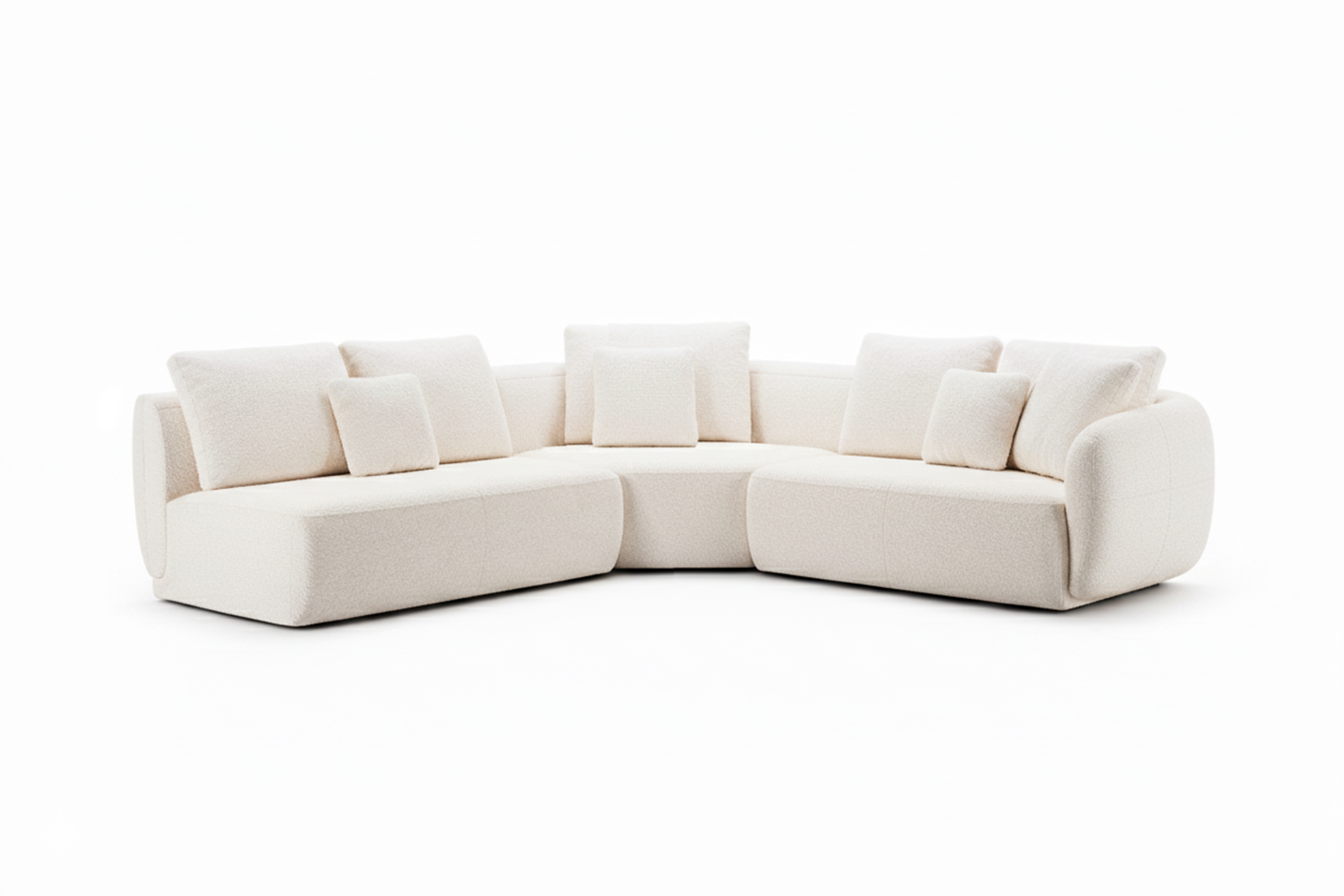 Rohová sedací souprava Finezal 2S+C+2P do obývacího pokoje - béžová tkanina Bellini 20 Rohová sedací souprava pro obývacího pokoje Finezal 2S+C+2P - béžová potahová látka Bellini 20 