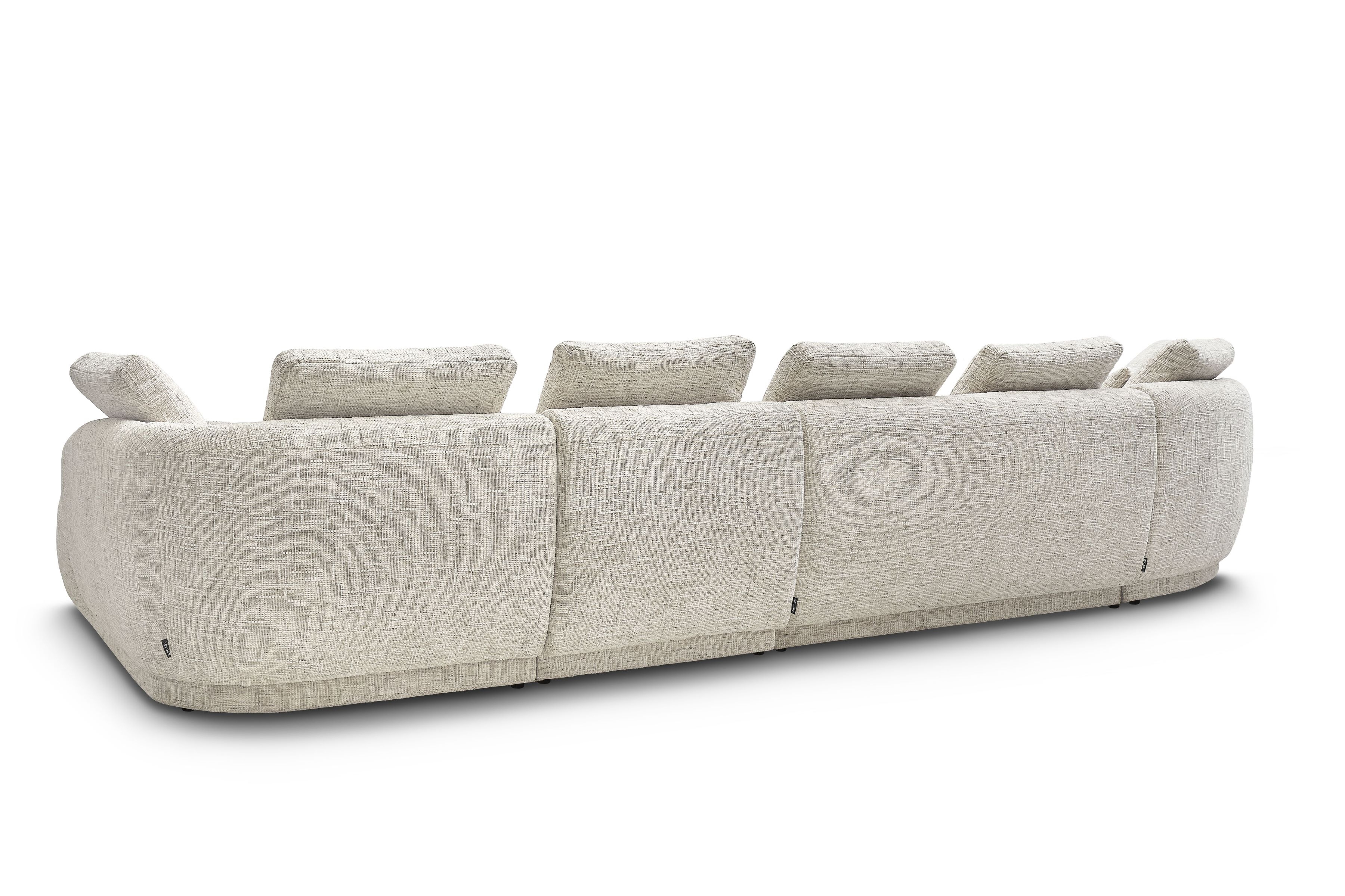 Rohová sedací souprava Finezal OTL+C+2S+S+OTZP - béžová tkanina Tracy 211-04 Rohová sedací souprava pro obývacího pokoje Finezal OTL+C+2S+S+OTZP - béžová plecionka Tracy 211.04