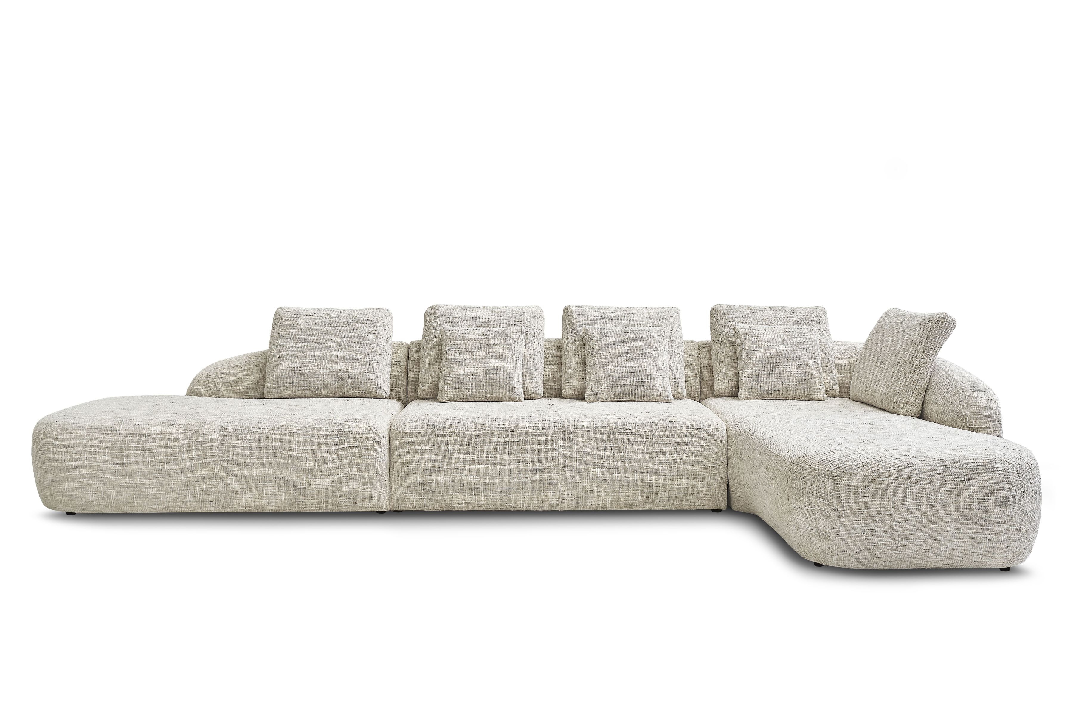 Rohová sedací souprava Finezal OTOL+2S+OTZP - béžová tkanina Tracy 211-04 Rohová sedací souprava pro obývacího pokoje Finezal OTOL+2S+OTZP - béžová plecionka Tracy 211-04