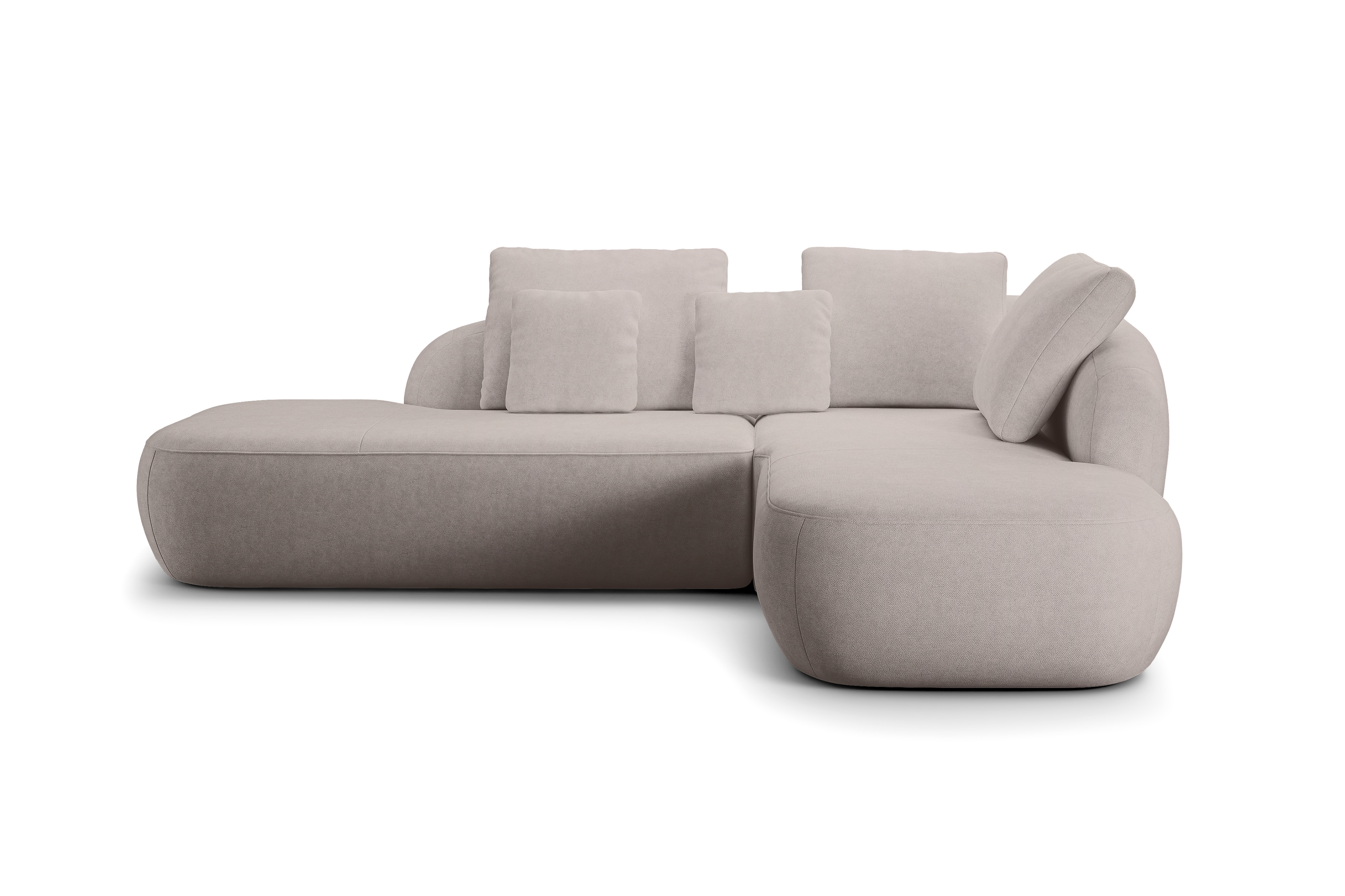 Rohová sedacia súprava Finezal OTOL+OTZP - béžová žinylka Tender Way 04  Rohová sedacia súprava do obývacej izby Finezal OTOL+OTZP - béžový šenil Tender Way 04 