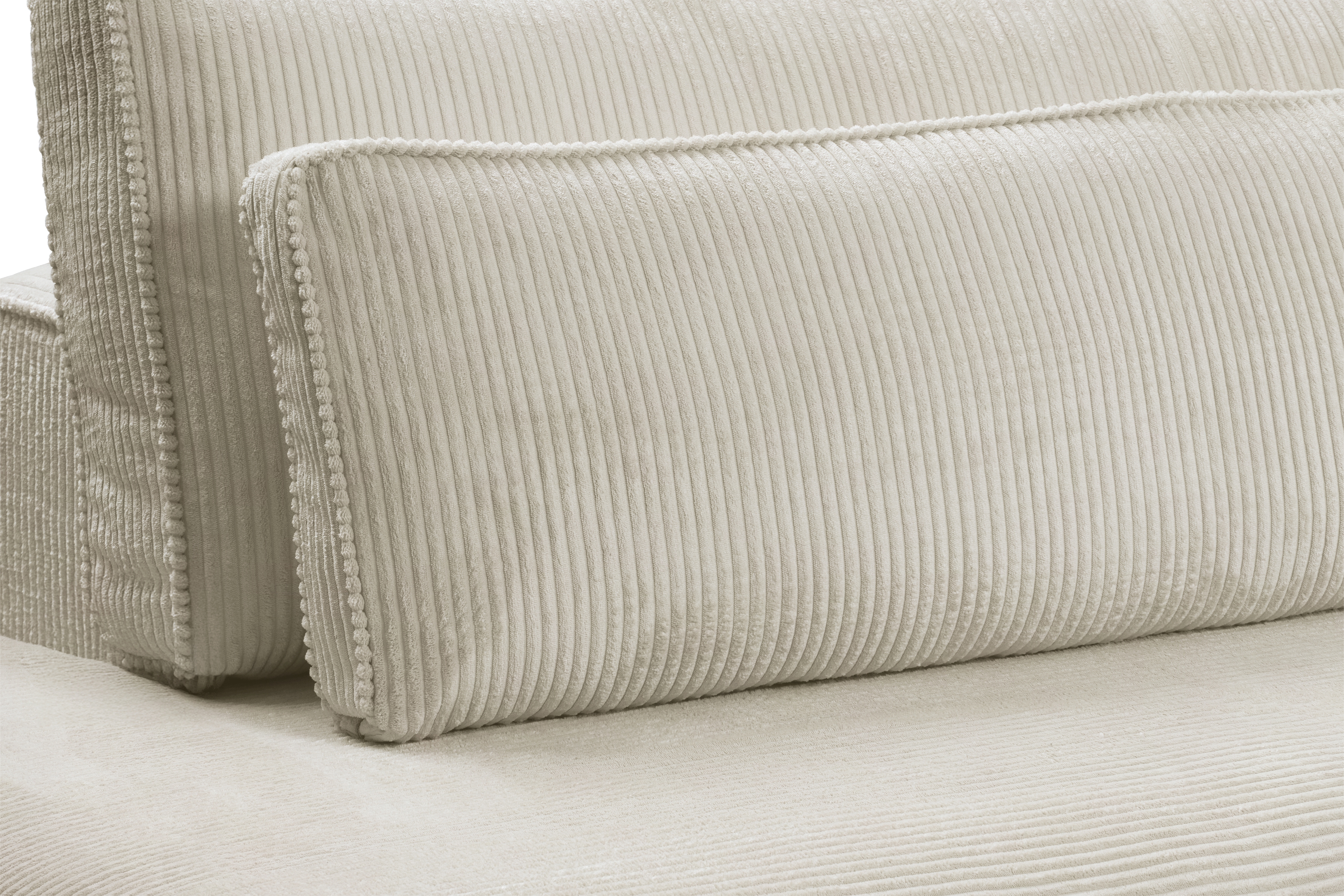 Rohová sedací souprava Larina levá - béžová Lincoln 03 Rohová sedací souprava pro obývacího pokoje Larina levá - béžová manšestr Lincoln 03