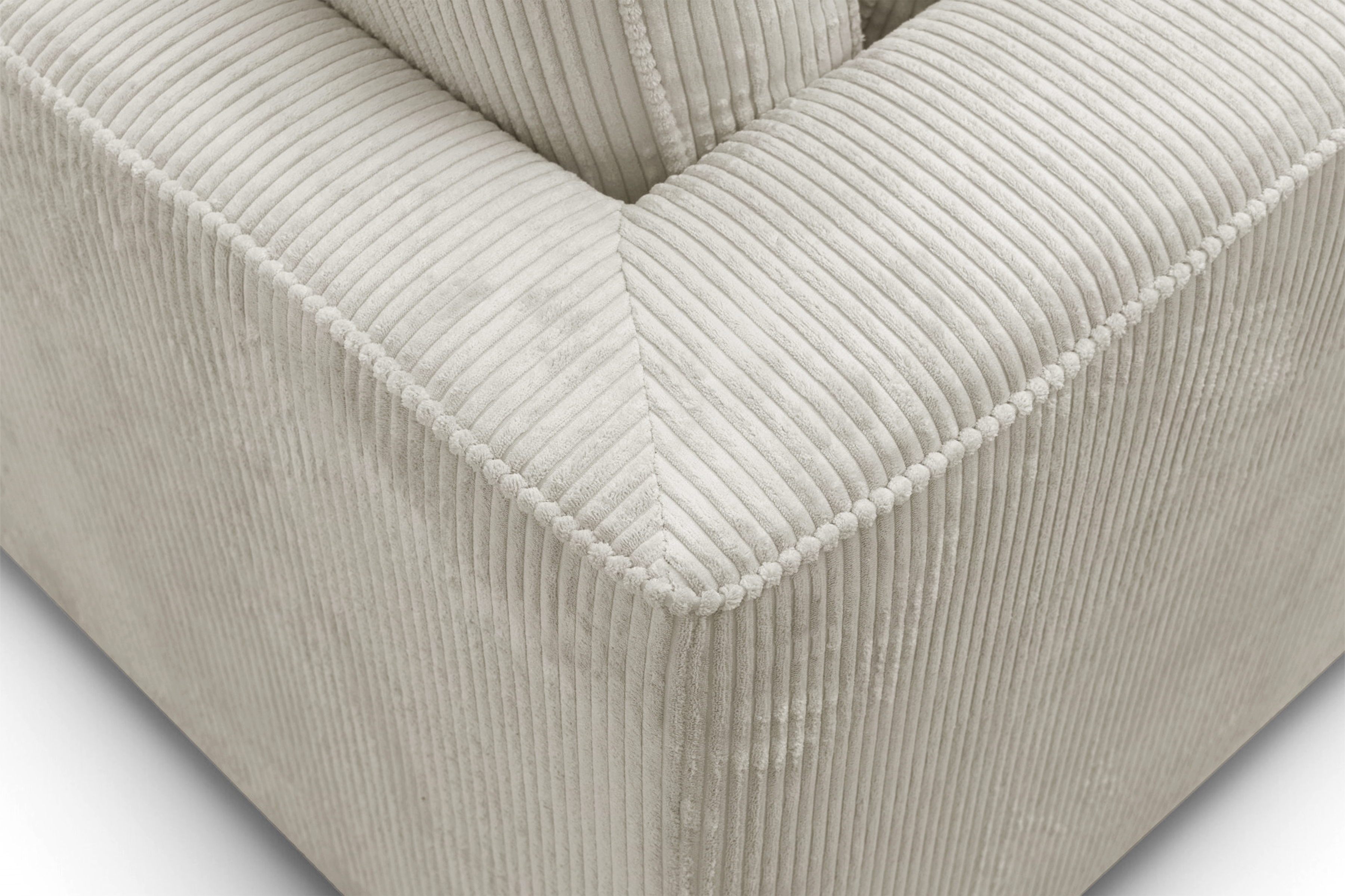 Rohová sedací souprava Larina levá - béžová Lincoln 03 Rohová sedací souprava pro obývacího pokoje Larina levá - béžová manšestr Lincoln 03