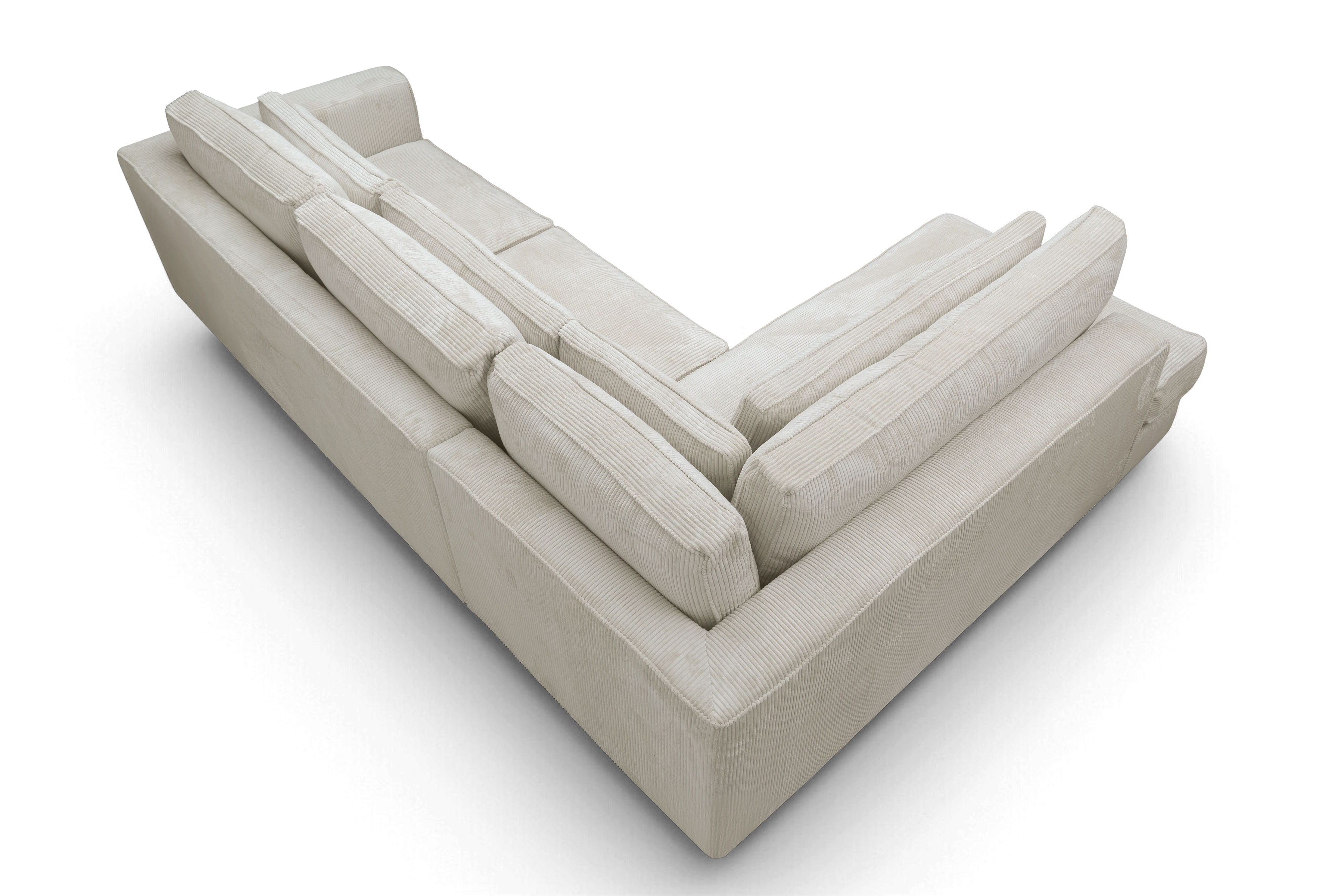 Rohová sedací souprava Larina levá - béžová Lincoln 03 Rohová sedací souprava pro obývacího pokoje Larina levá - béžová manšestr Lincoln 03