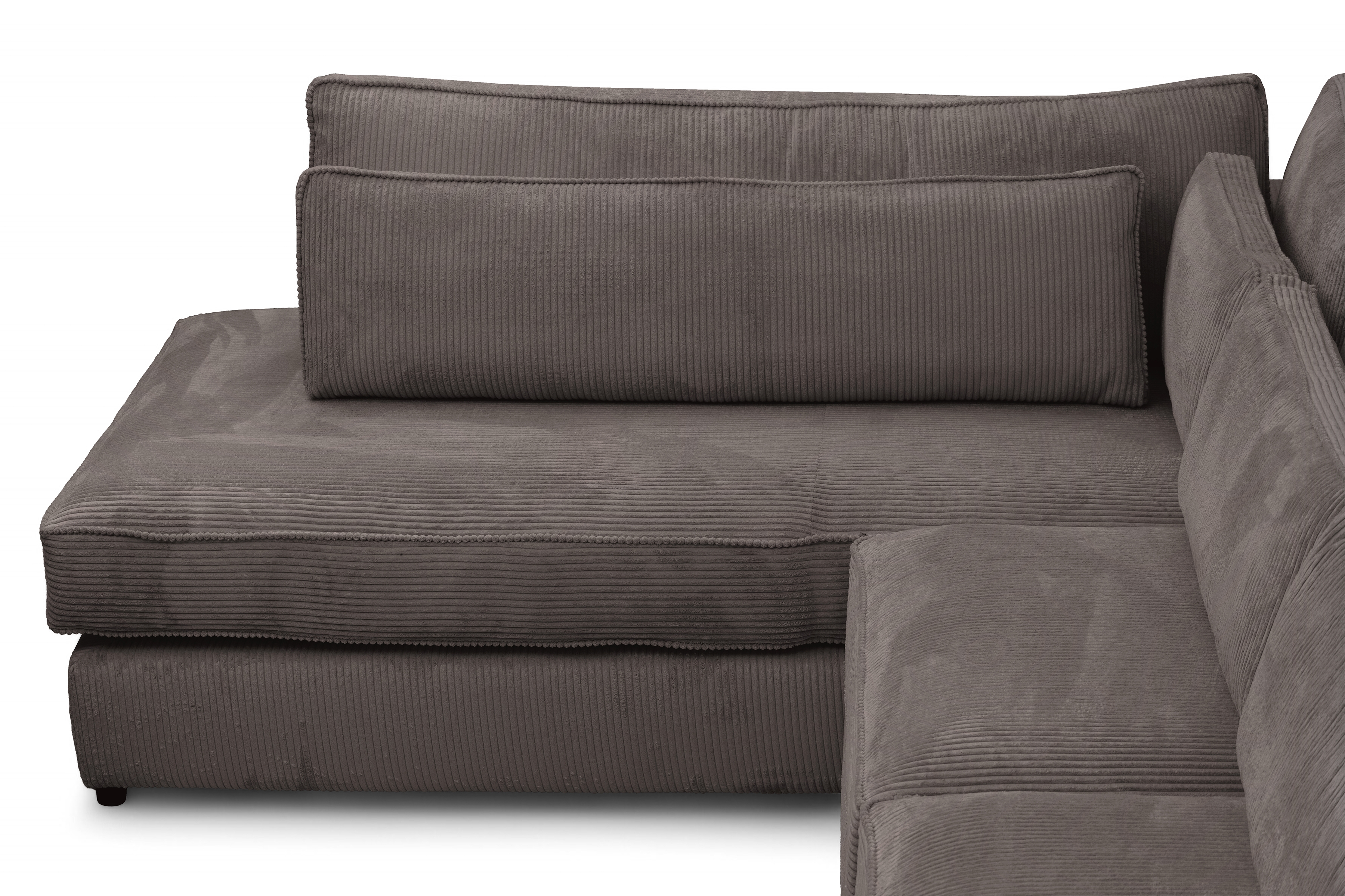 Rohová sedací souprava Larina levá - hnědá Lincoln 24 Rohová sedací souprava pro obývacího pokoje Larina levá - hnědá manšestr Lincoln 24