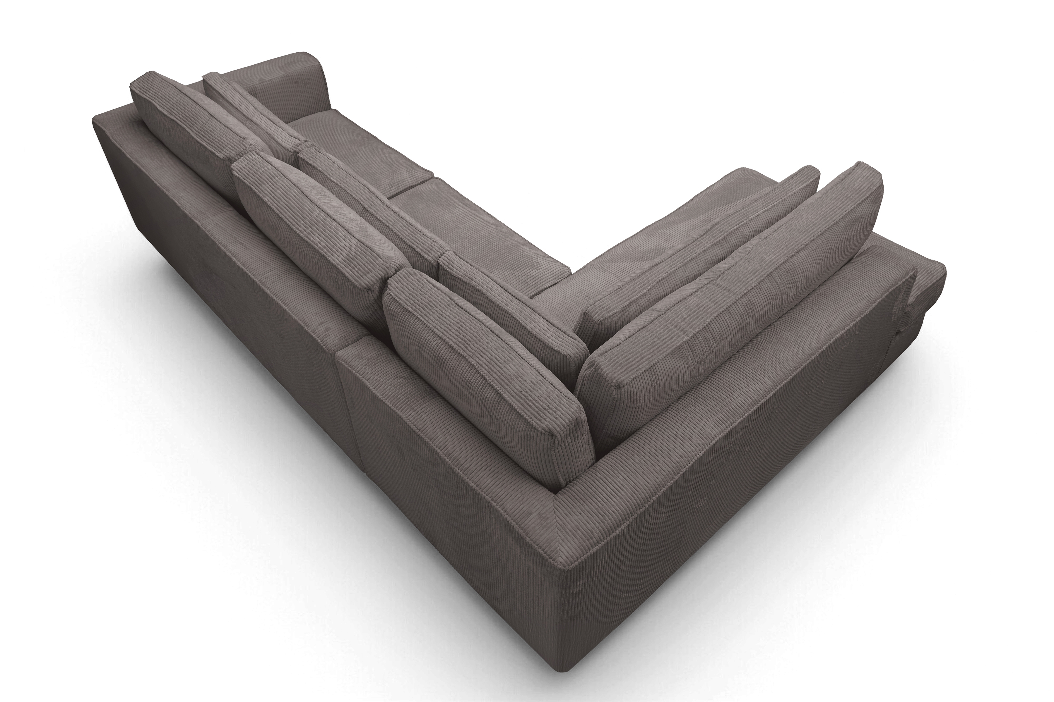 Rohová sedací souprava Larina levá - hnědá Lincoln 24 Rohová sedací souprava pro obývacího pokoje Larina levá - hnědá manšestr Lincoln 24