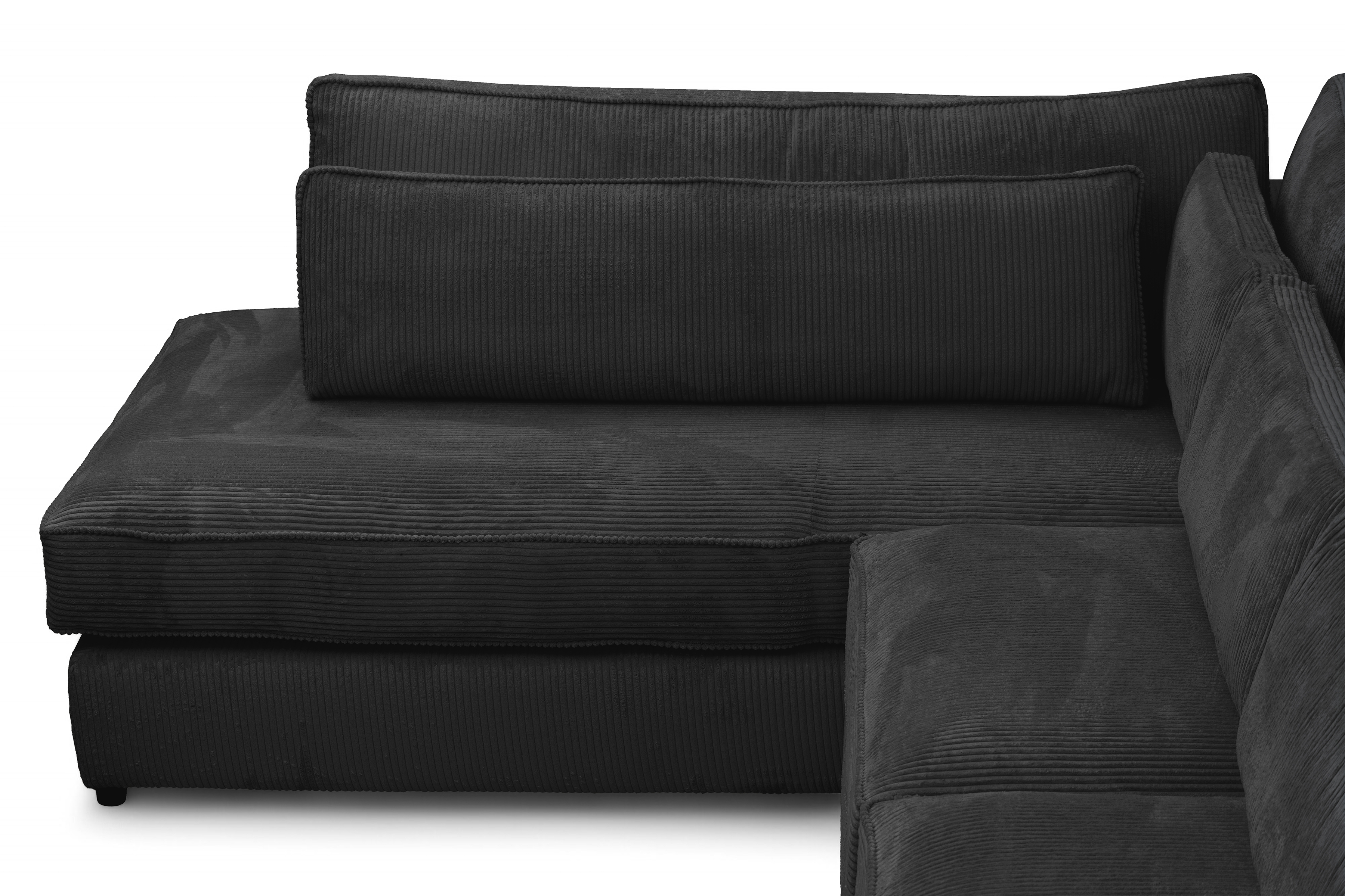 Rohová sedacia súprava Larina ľavá - čierny menčester Lincoln 100 Rohová sedacia súprava do obývacej izby Larina Ľavá strana - Čierny MENČESTER Lincoln 100