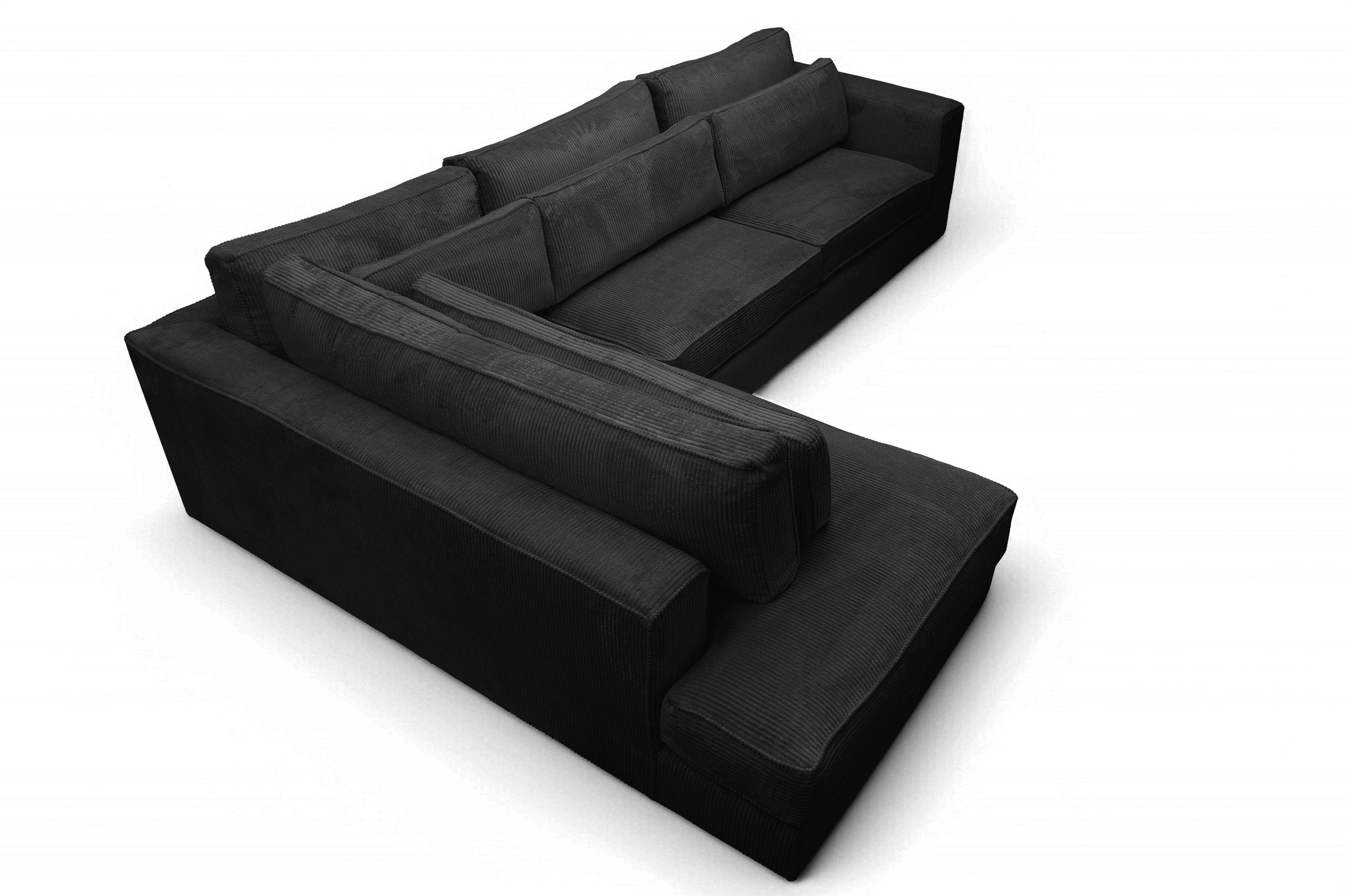 Rohová sedacia súprava Larina ľavá - čierny menčester Lincoln 100 Rohová sedacia súprava do obývacej izby Larina Ľavá strana - Čierny MENČESTER Lincoln 100