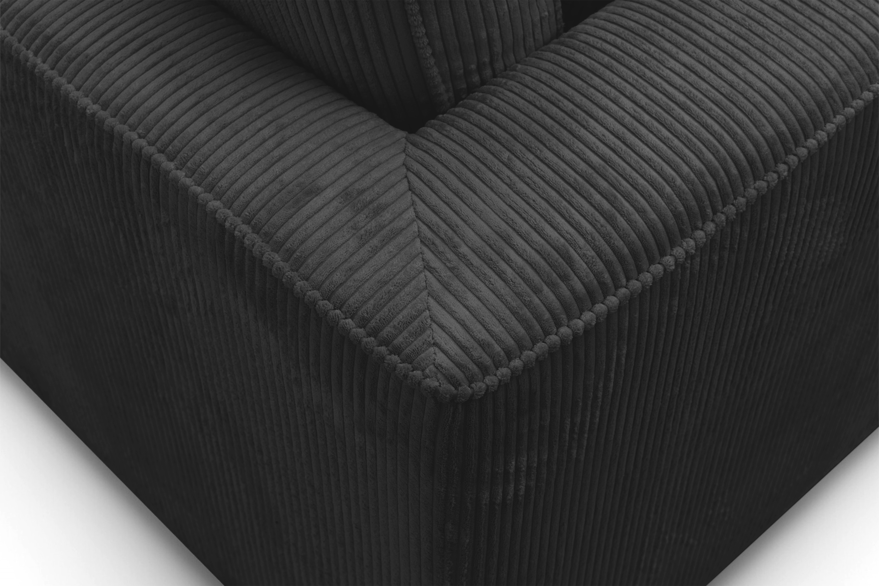 Rohová sedacia súprava Larina ľavá - čierny menčester Lincoln 100 Rohová sedacia súprava do obývacej izby Larina Ľavá strana - Čierny MENČESTER Lincoln 100