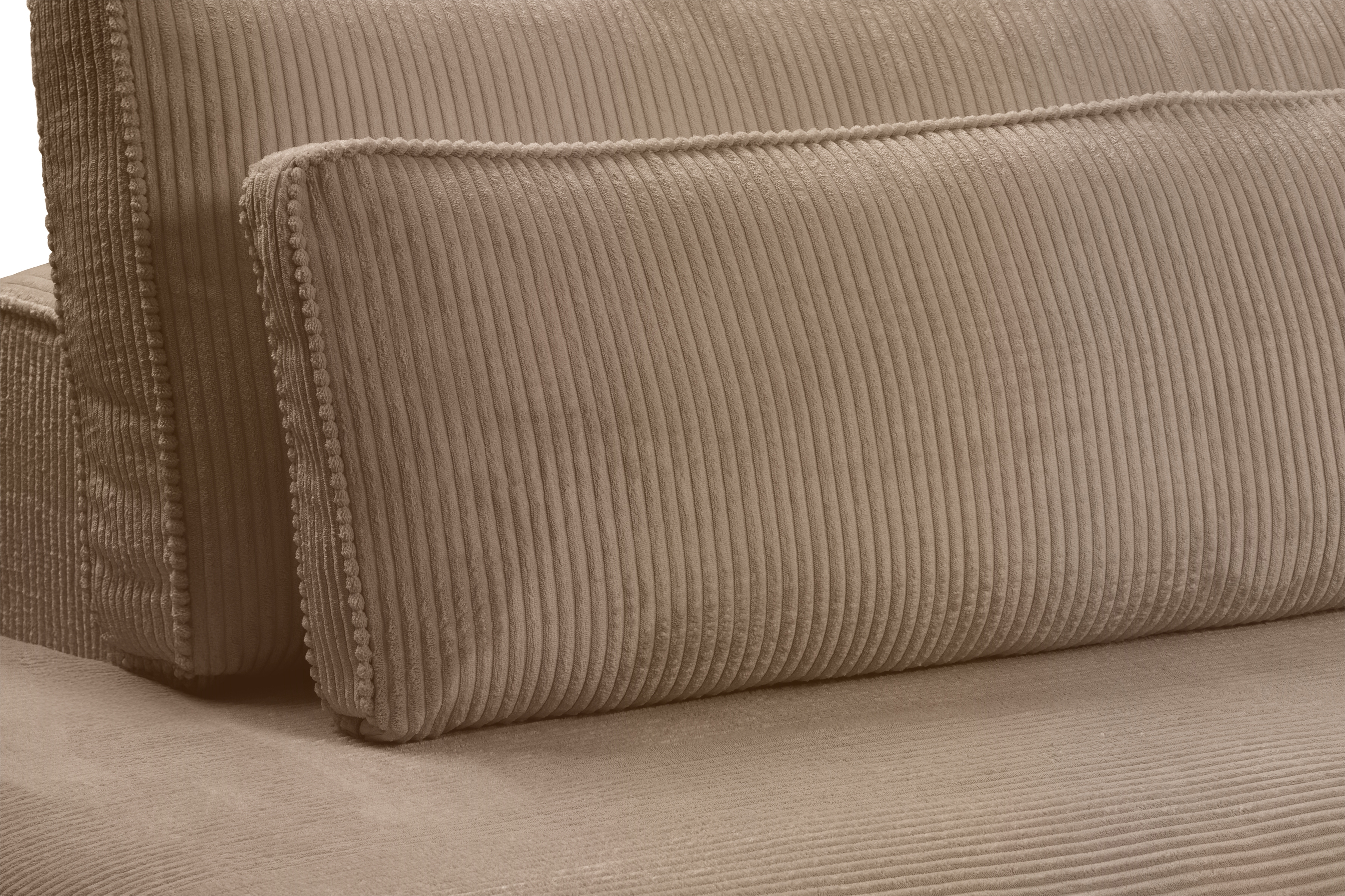 Rohová sedací souprava Larina levá - světle hnědá Lincoln 17 Rohová sedací souprava pro obývacího pokoje Larina levá - jasnobrazowy manšestr Lincoln 17