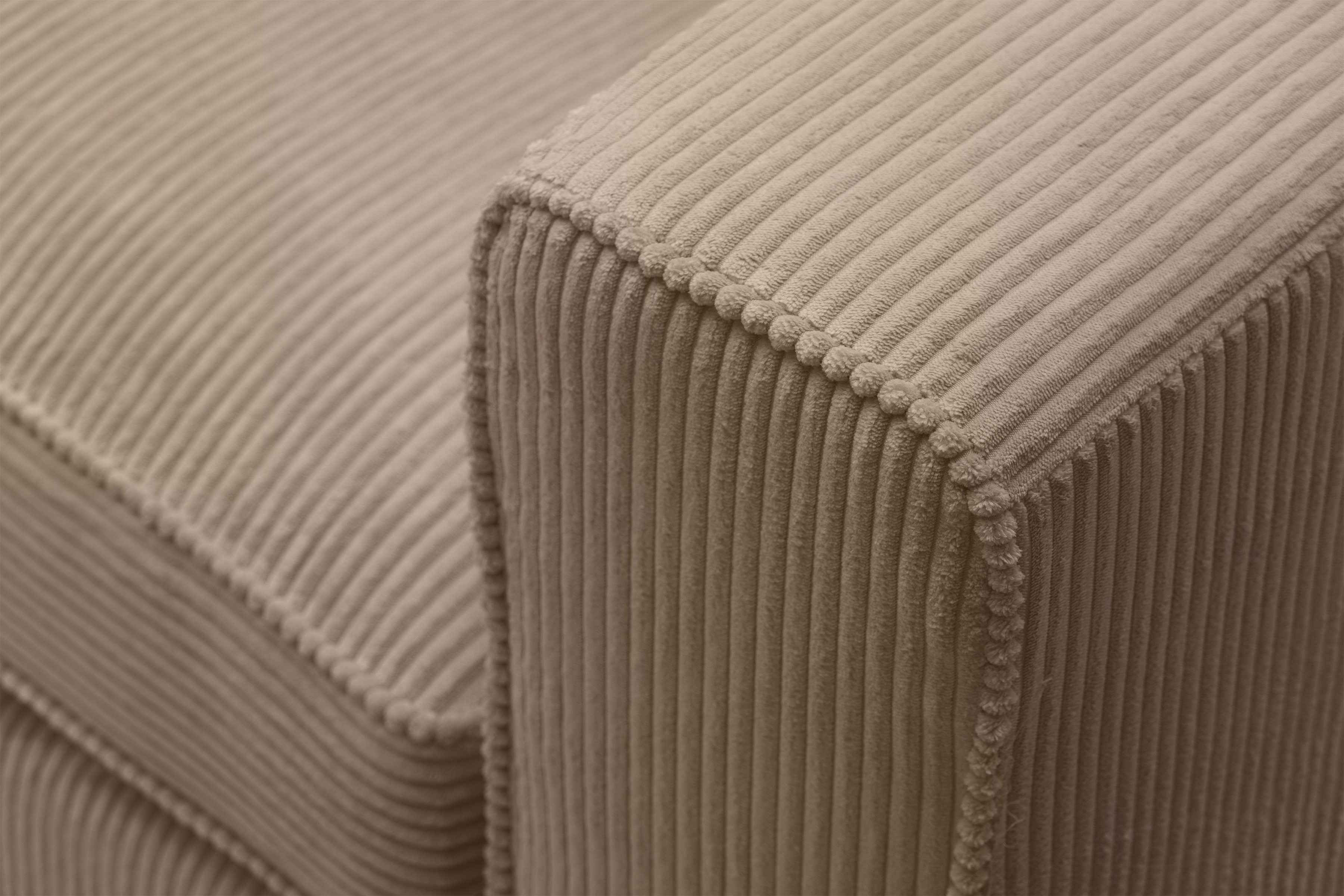 Rohová sedací souprava Larina levá - světle hnědá Lincoln 17 Rohová sedací souprava pro obývacího pokoje Larina levá - jasnobrazowy manšestr Lincoln 17