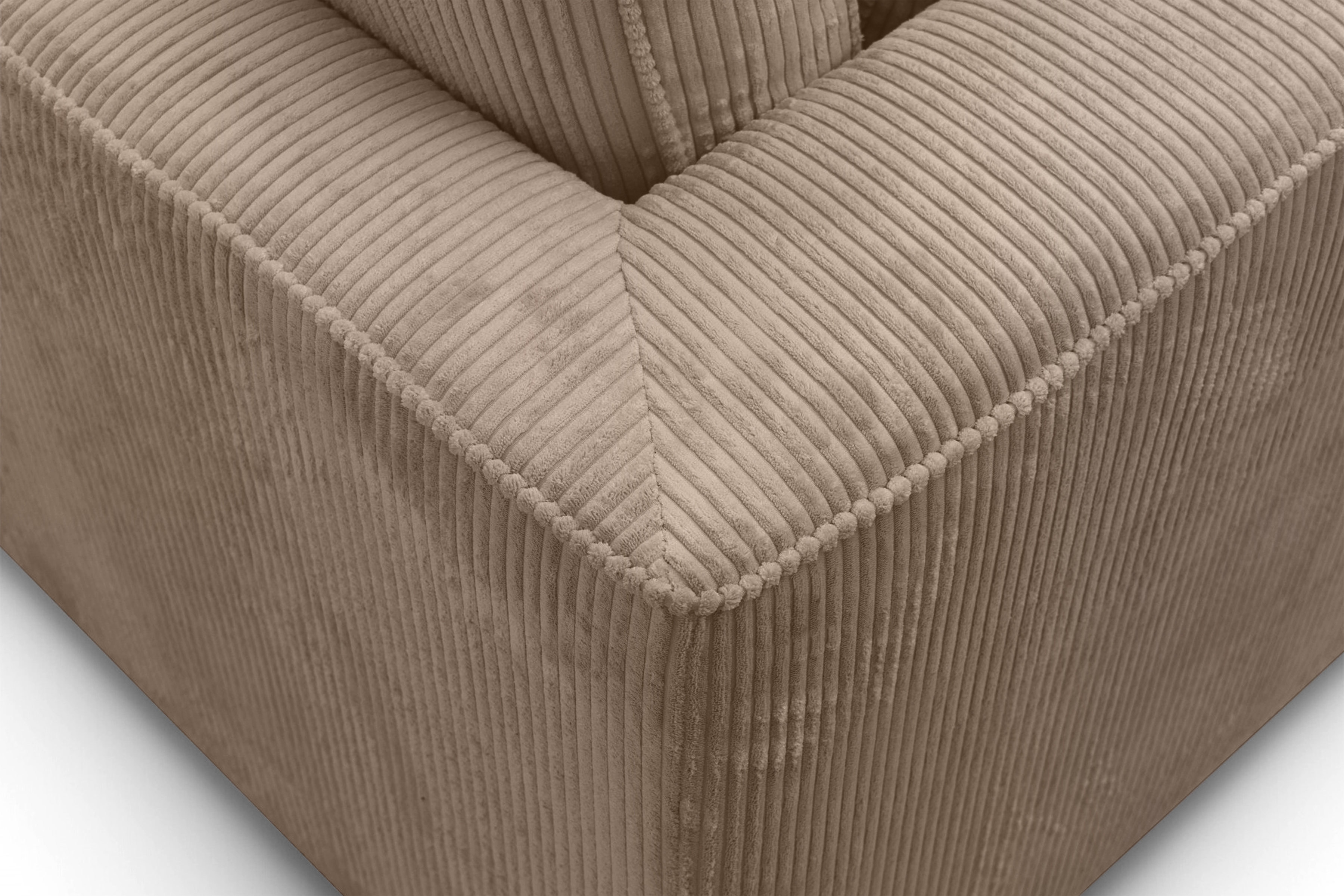 Rohová sedací souprava Larina levá - světle hnědá Lincoln 17 Rohová sedací souprava pro obývacího pokoje Larina levá - jasnobrazowy manšestr Lincoln 17