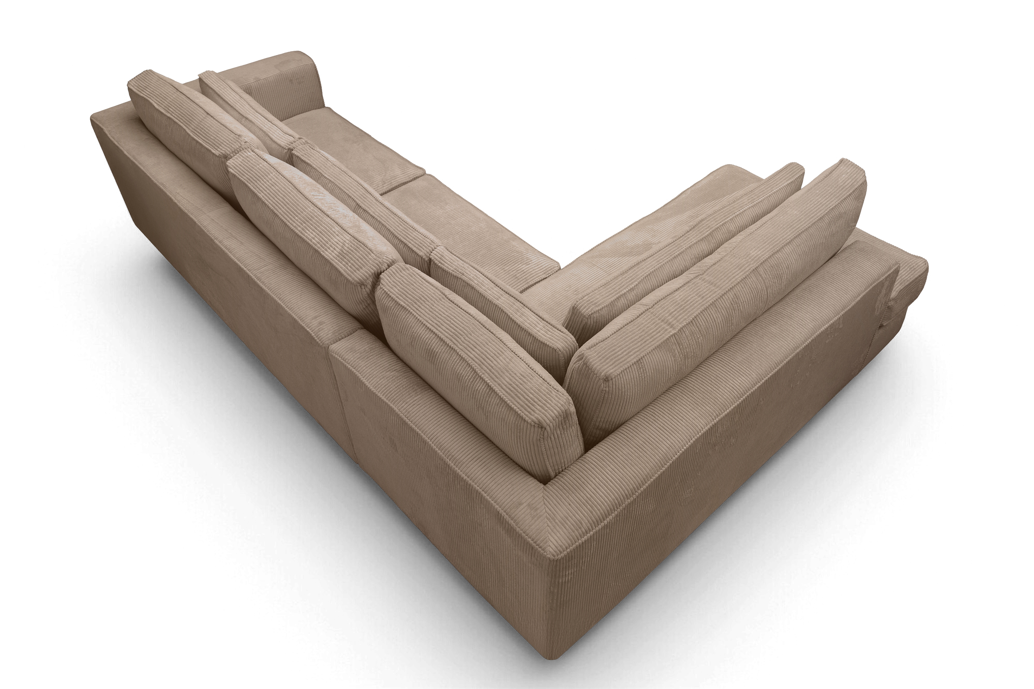 Rohová sedací souprava Larina levá - světle hnědá Lincoln 17 Rohová sedací souprava pro obývacího pokoje Larina levá - jasnobrazowy manšestr Lincoln 17