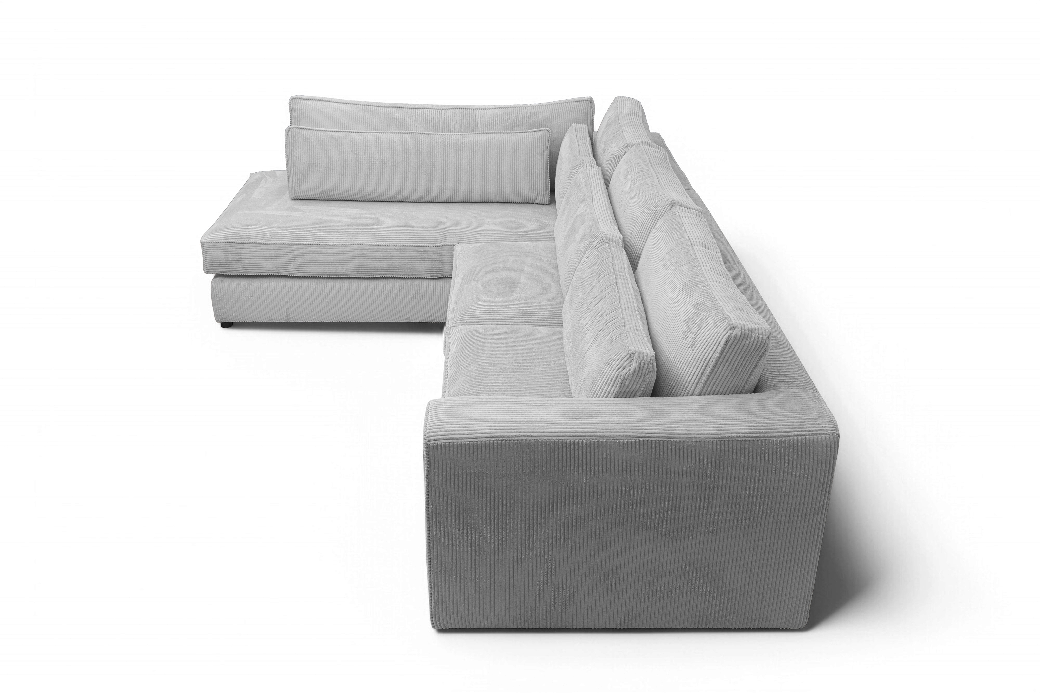 Rohová sedacia súprava Larina ľavá - šedý menčester Lincoln 86 Rohová sedacia súprava do obývacej izby Larina Ľavá strana - šedý MENČESTER Lincoln 86