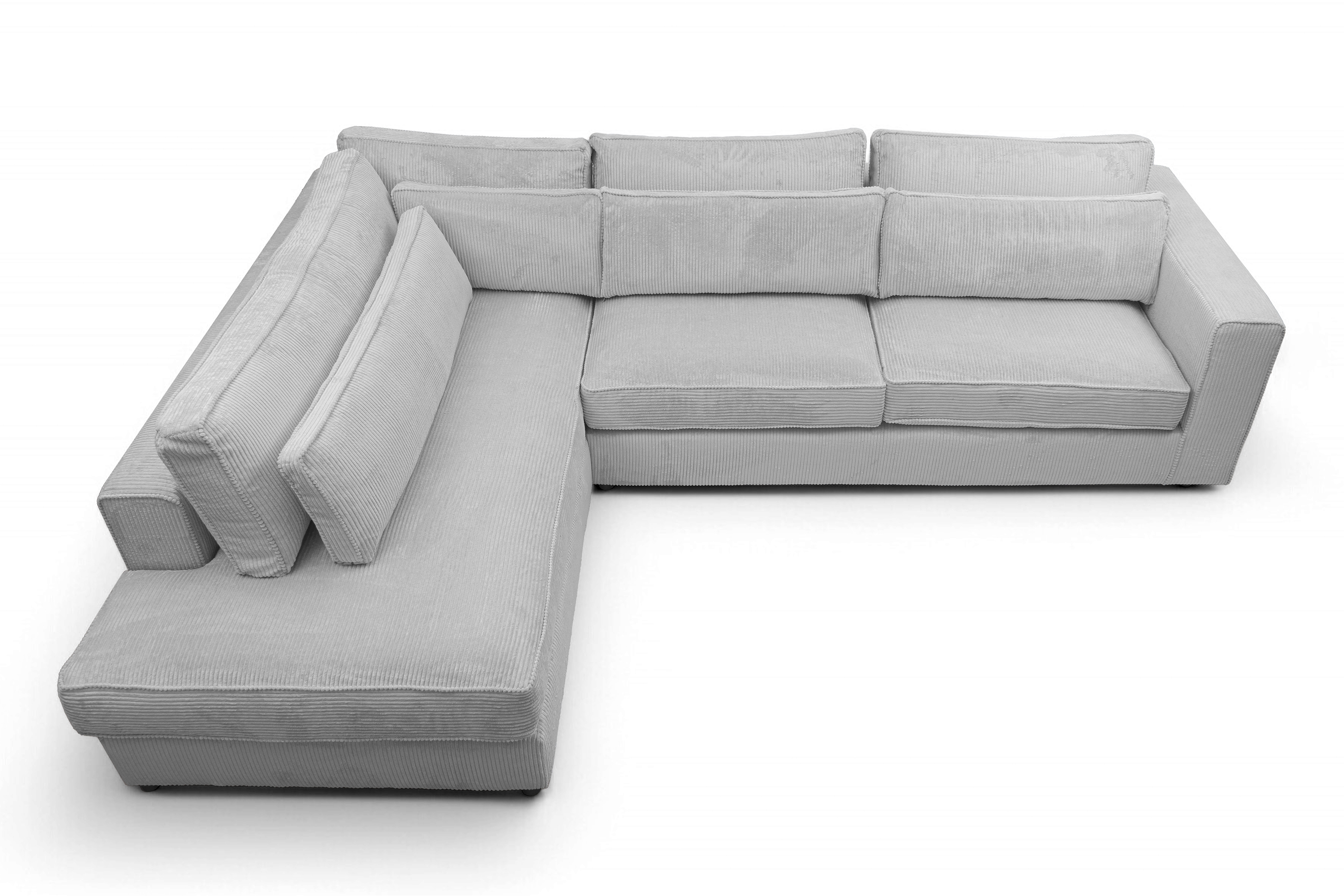 Rohová sedacia súprava Larina ľavá - šedý menčester Lincoln 86 Rohová sedacia súprava do obývacej izby Larina Ľavá strana - šedý MENČESTER Lincoln 86