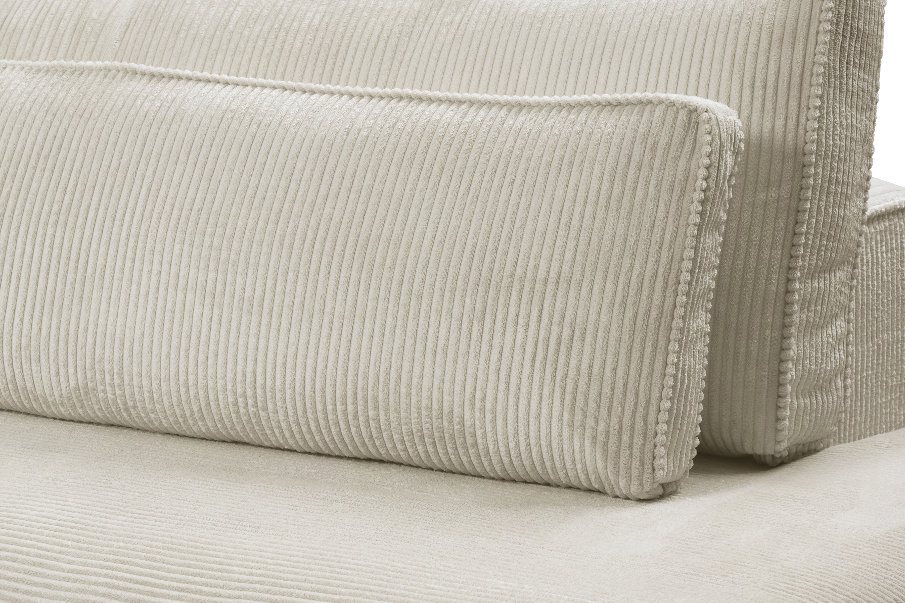 Rohová sedací souprava Larina pravá - béžová Lincoln 03 Rohová sedací souprava pro obývacího pokoje Larina pravá - béžová manšestr Lincoln 03