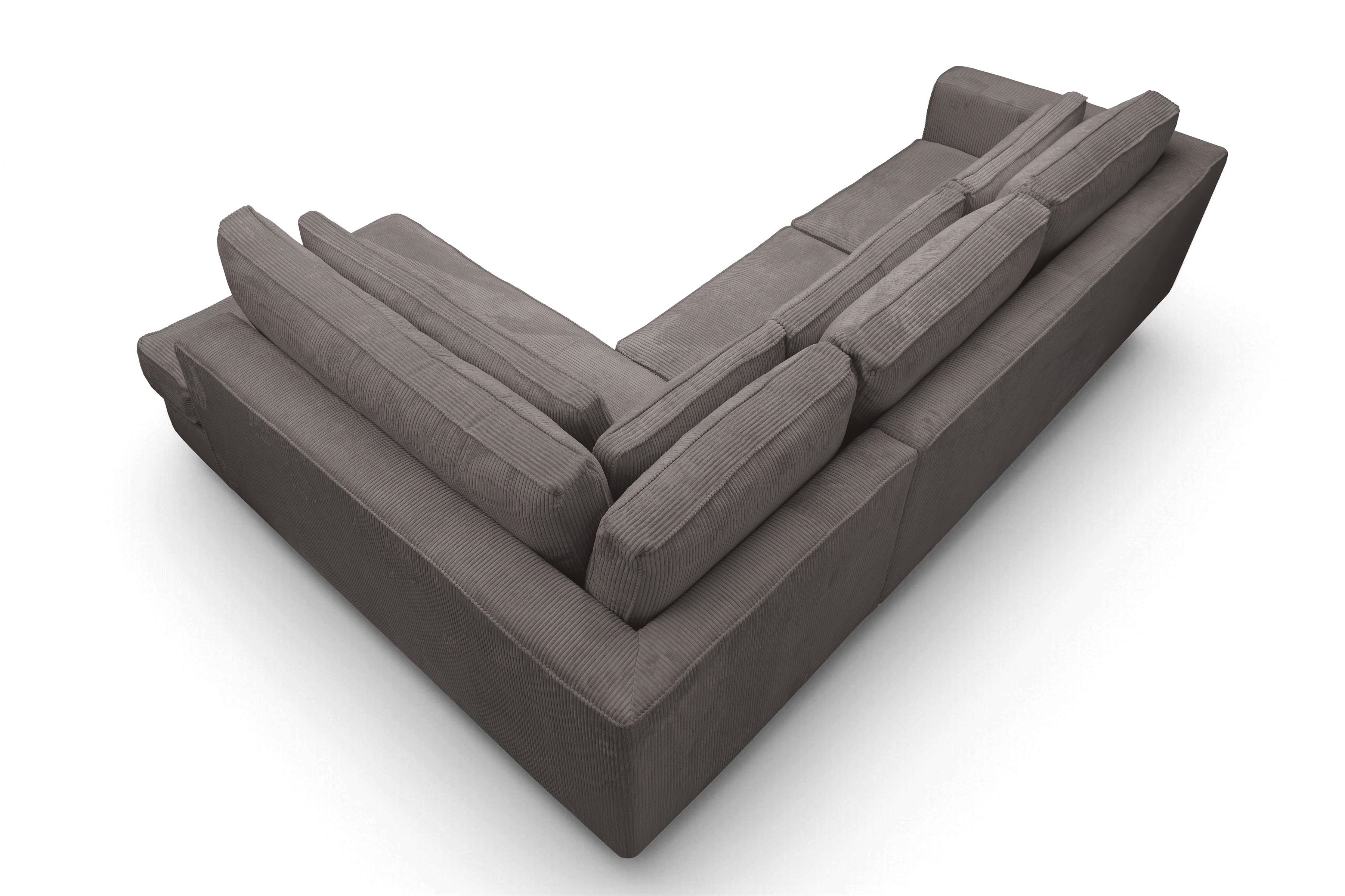 Rohová sedací souprava Larina pravá - hnědá Lincoln 24 Rohová sedací souprava pro obývacího pokoje Larina pravá - hnědá manšestr Lincoln 24