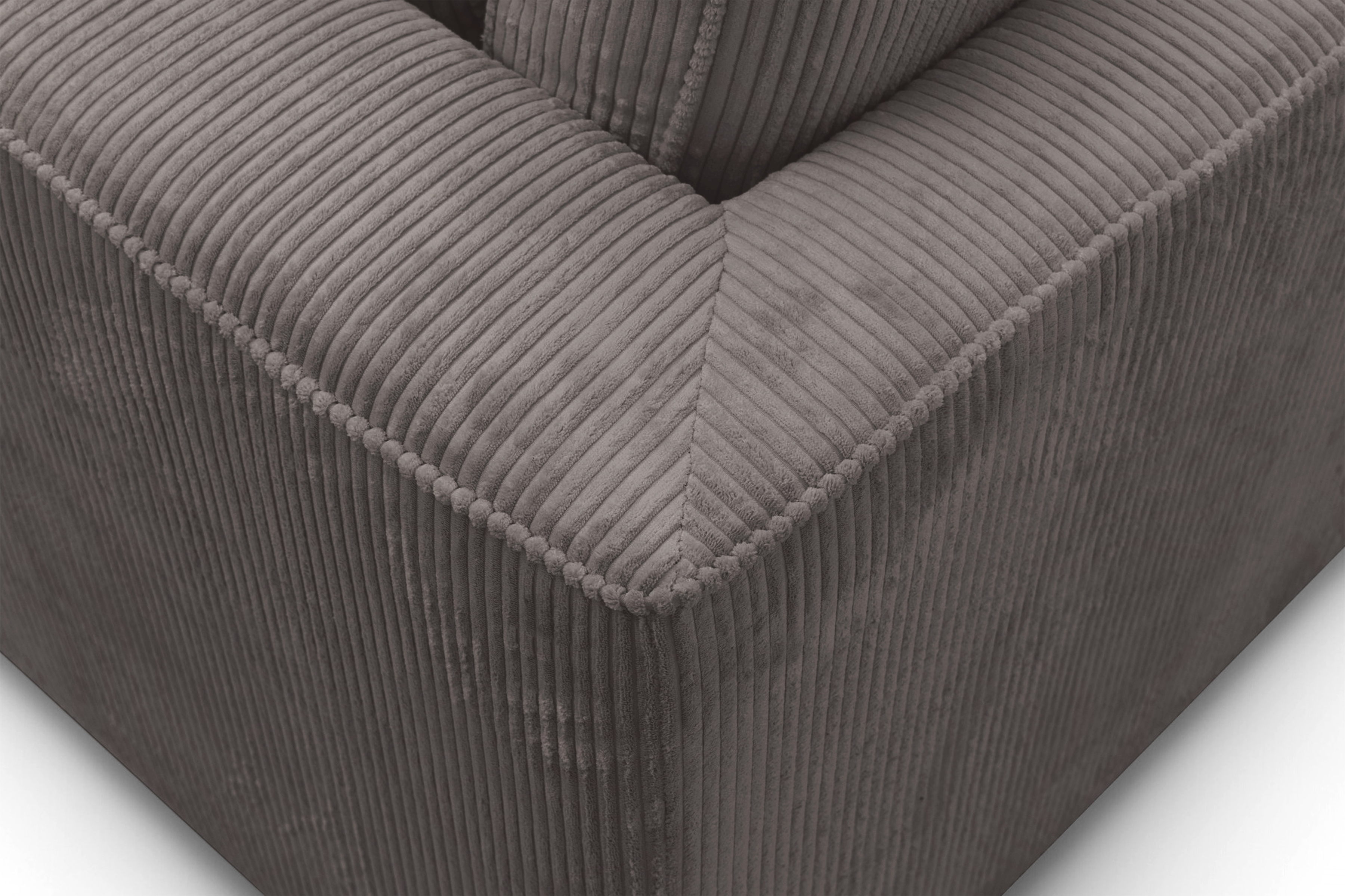 Rohová sedací souprava Larina pravá - hnědá Lincoln 24 Rohová sedací souprava pro obývacího pokoje Larina pravá - hnědá manšestr Lincoln 24