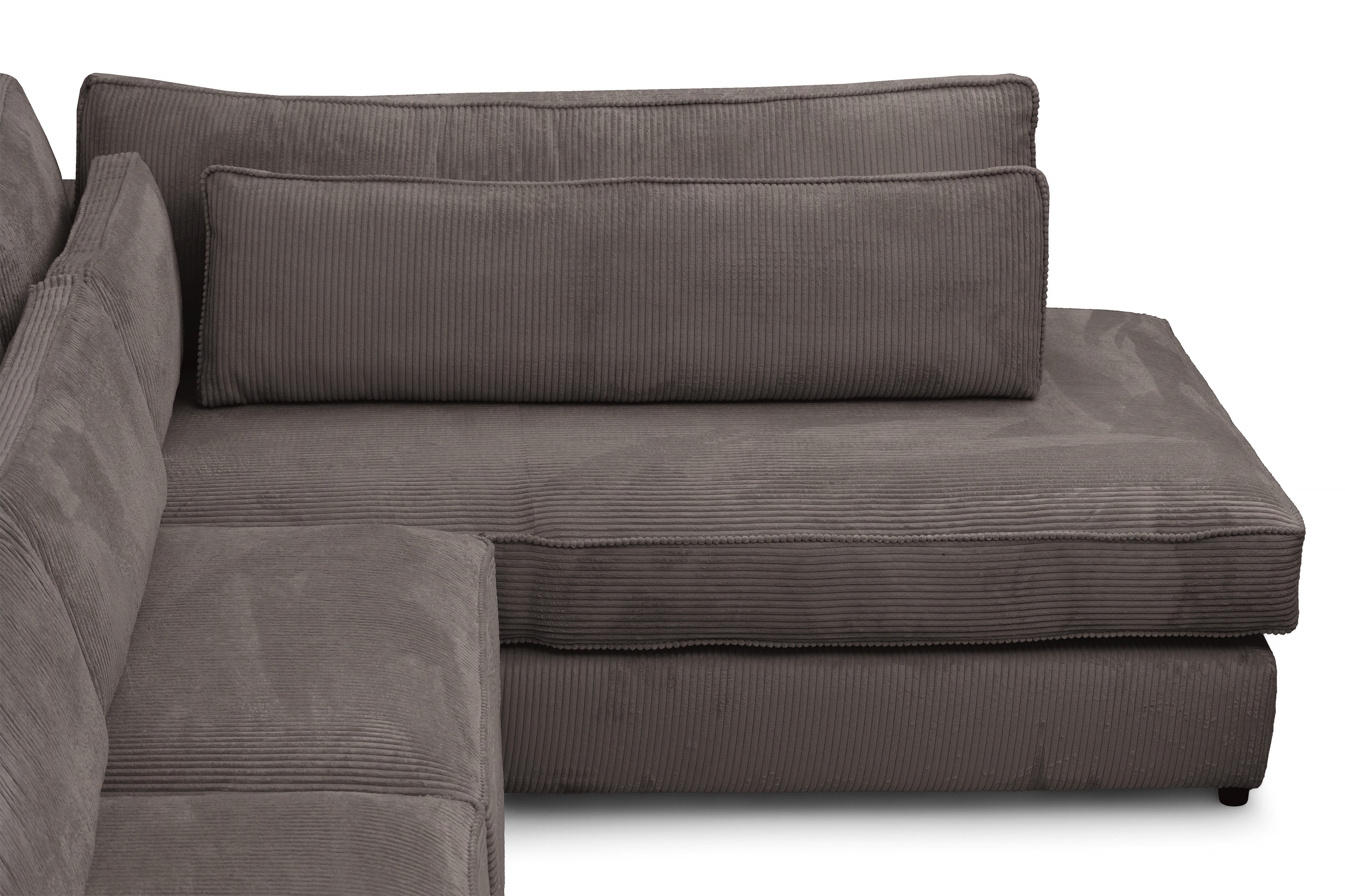 Rohová sedací souprava Larina pravá - hnědá Lincoln 24 Rohová sedací souprava pro obývacího pokoje Larina pravá - hnědá manšestr Lincoln 24