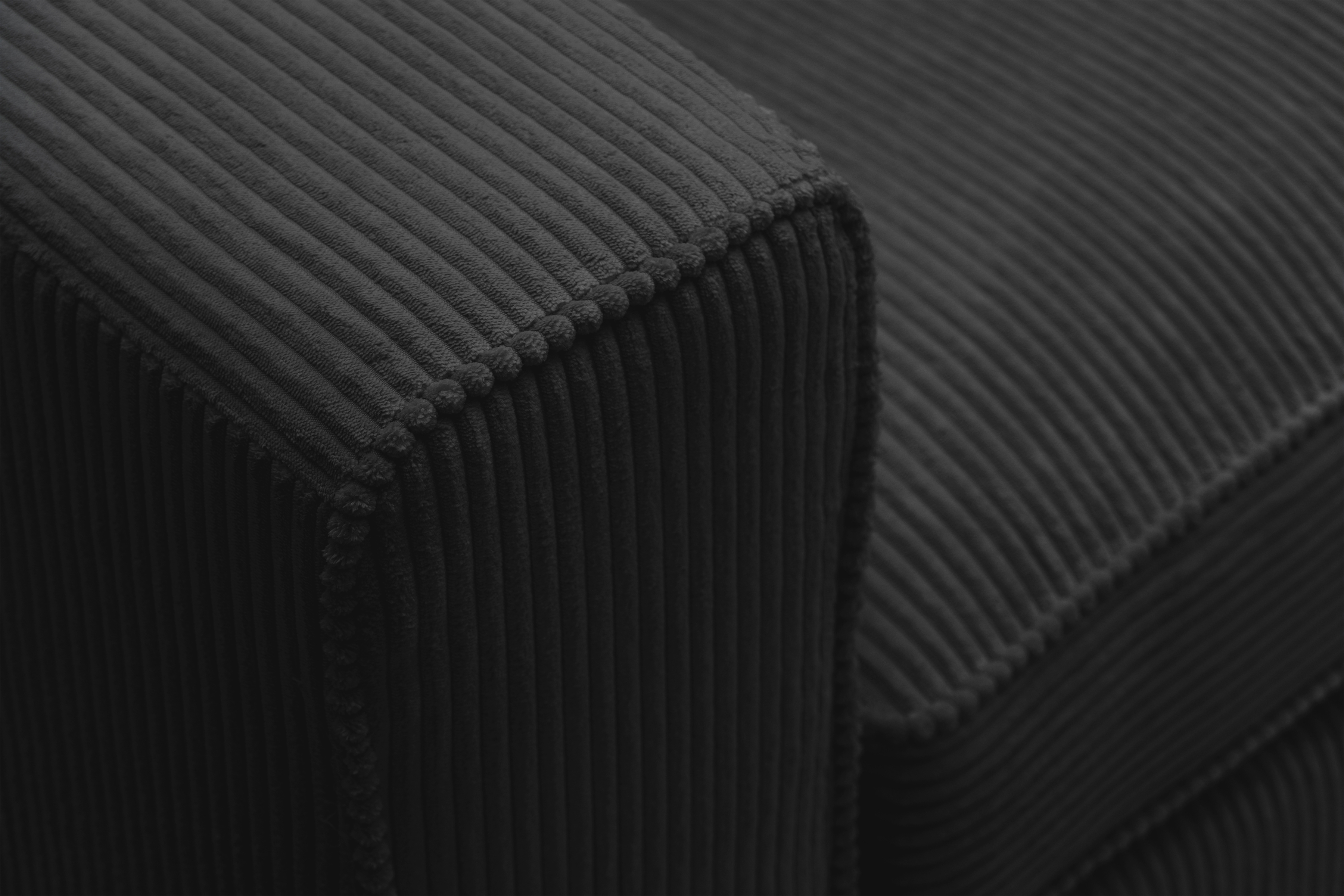 Rohová sedací souprava Larina pravá - černá Lincoln 100 Rohová sedací souprava pro obývacího pokoje Larina pravá - černá manšestr Lincoln 100