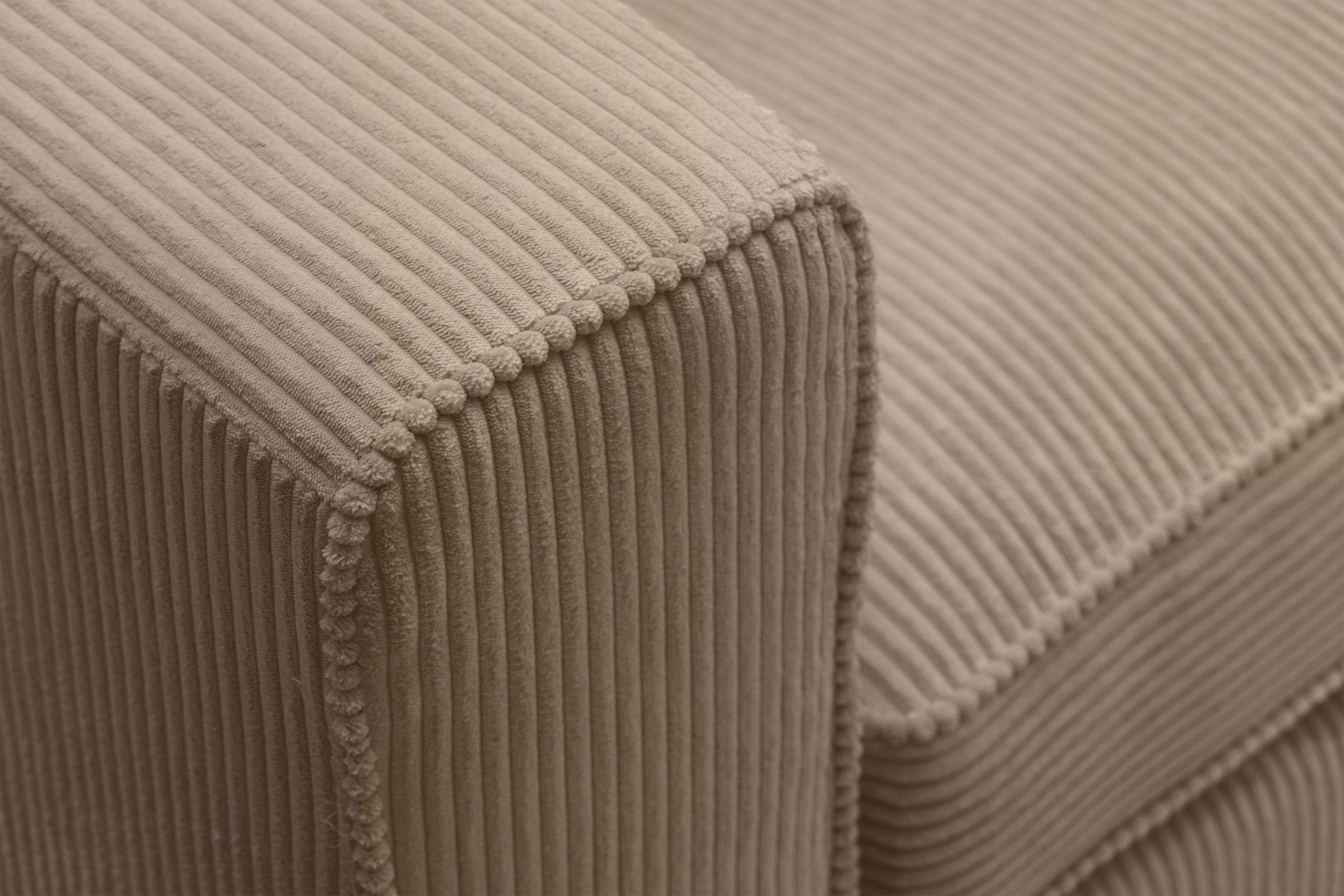 Rohová sedací souprava Larina pravá - světle hnědá Lincoln 17 Rohová sedací souprava pro obývacího pokoje Larina pravá - jasnobrazowy manšestr Lincoln 17