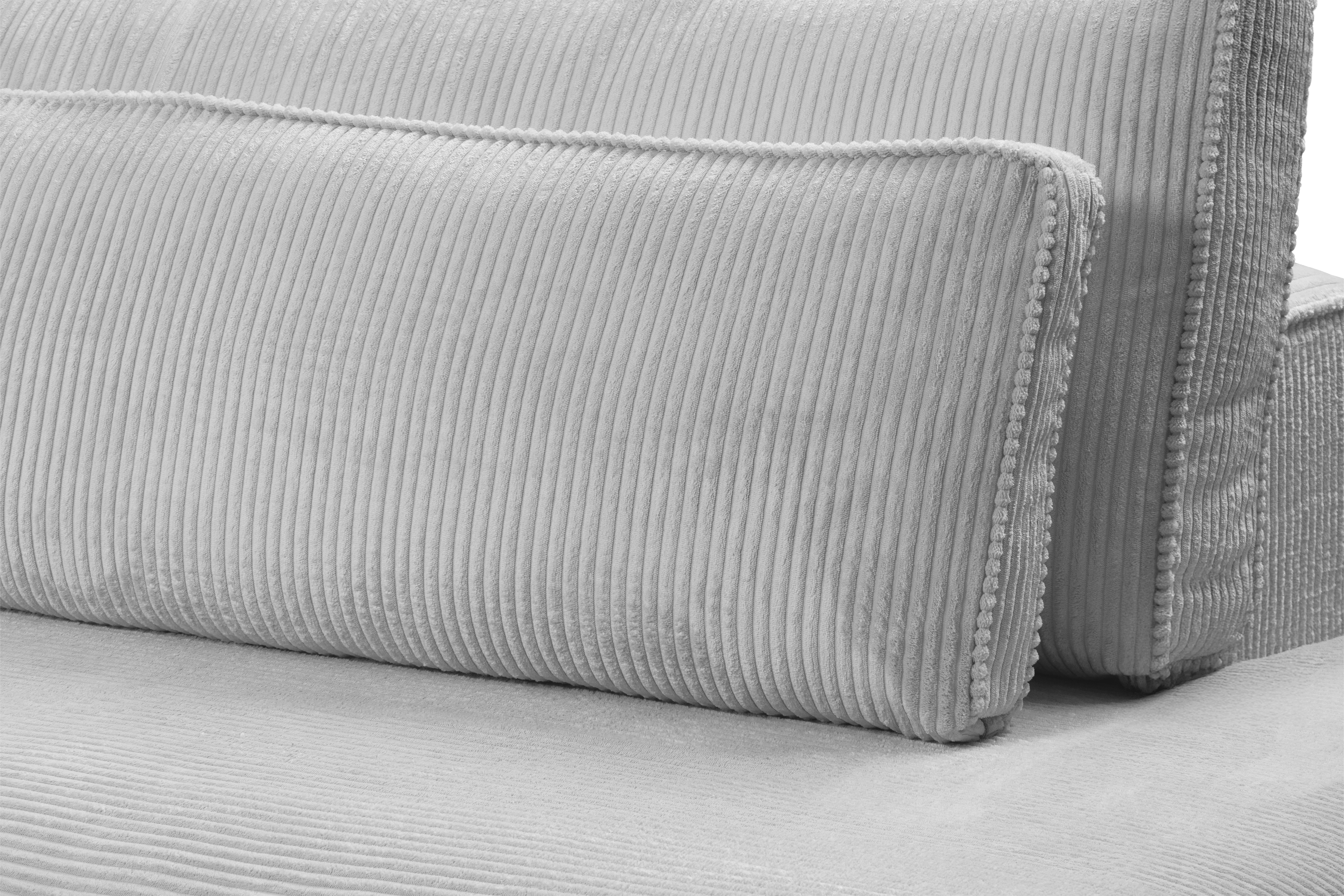 Rohová sedací souprava Larina pravá - šedá Lincoln 86 Rohová sedací souprava pro obývacího pokoje Larina pravá - šedá manšestr Lincoln 86