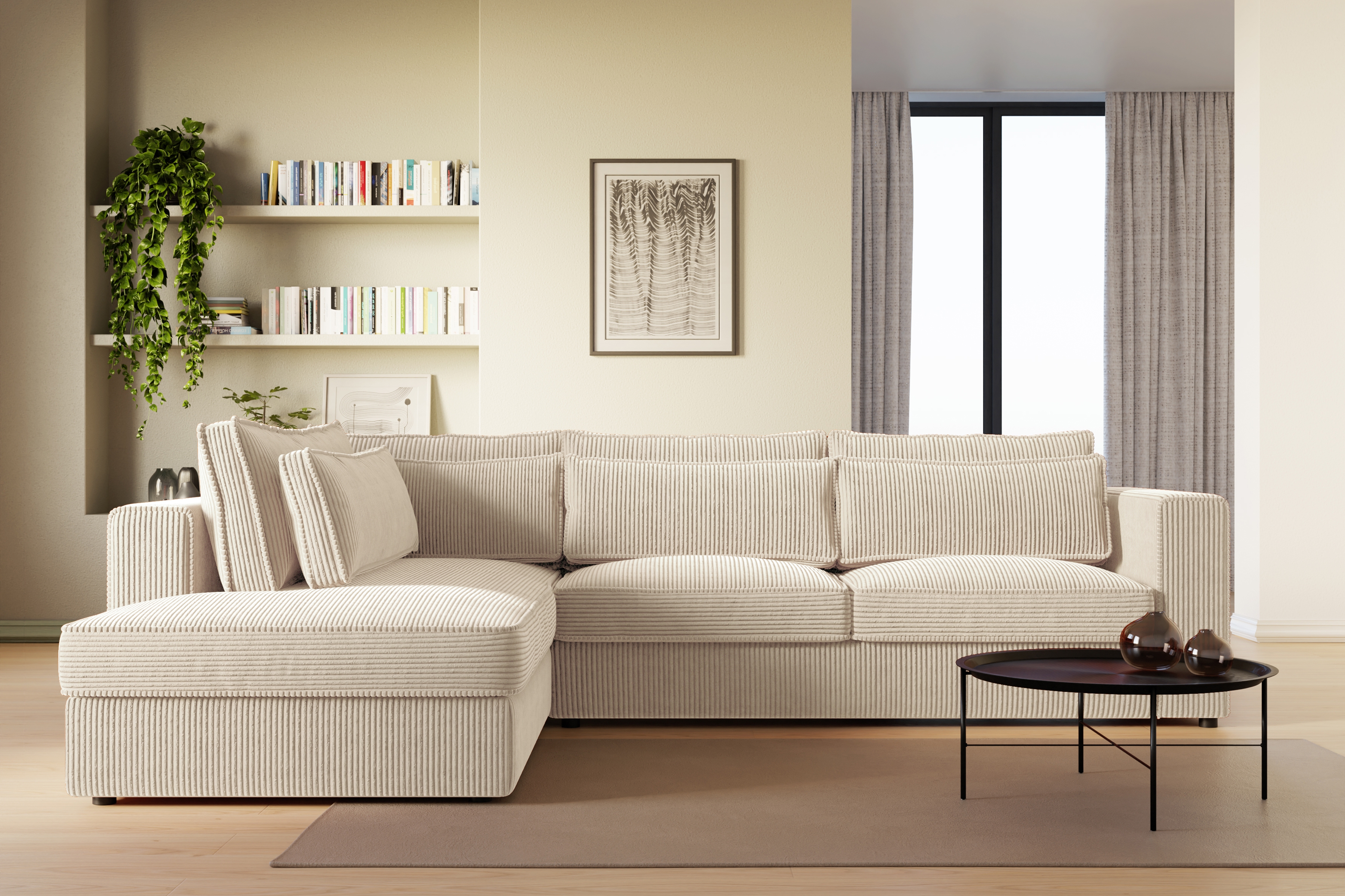 Rohová sedací souprava Larina Rohová sedací souprava do obývacího pokoje Larina